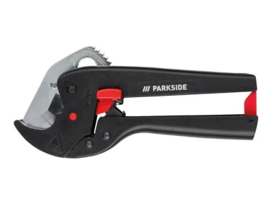 A pair of pliers with red handles on a white background