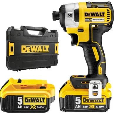 A cordless drill and a tool box