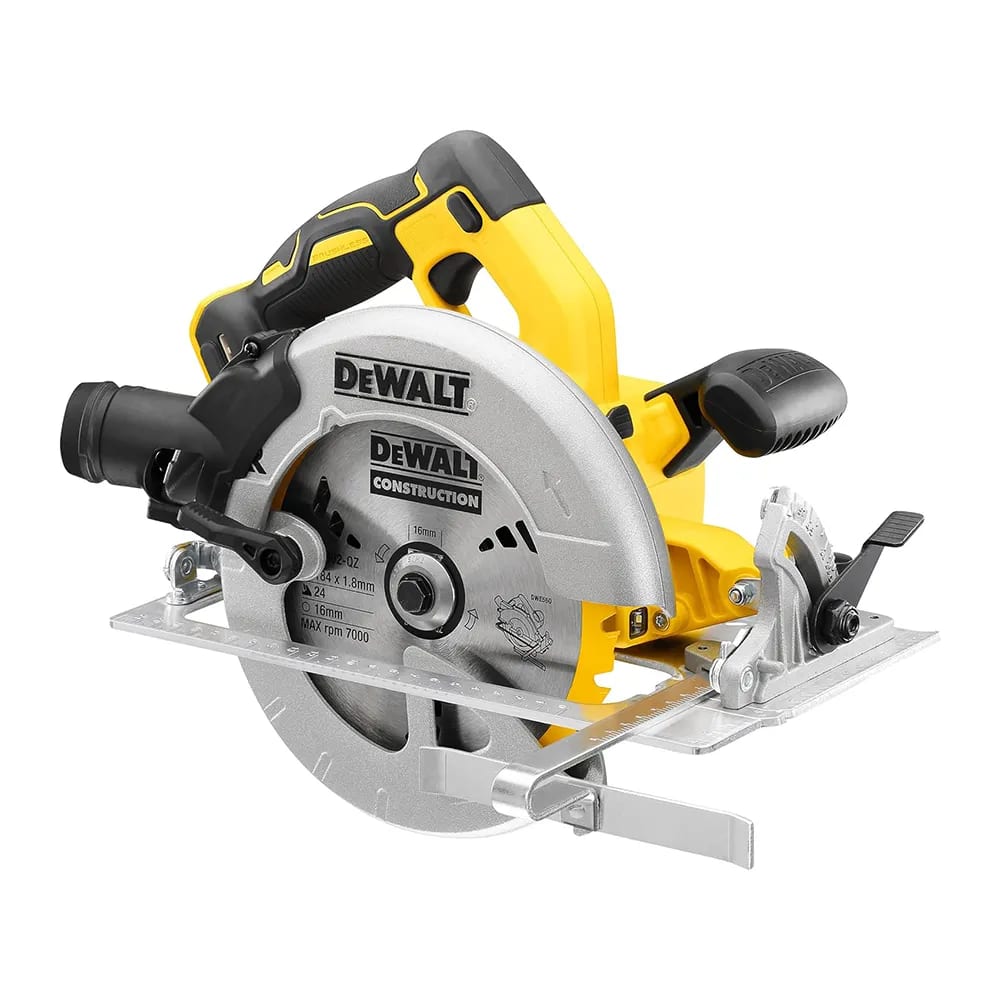 A dew dew circular saw on a white background