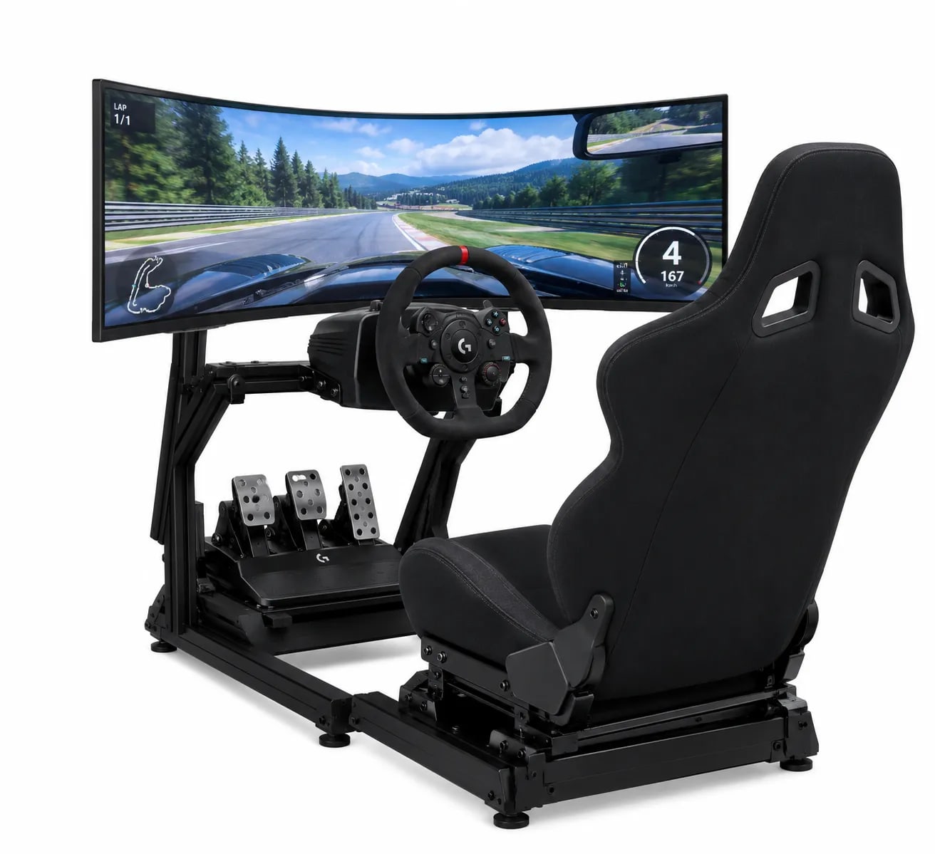 Simulator vožnje sa zakrivljenim ekranom
