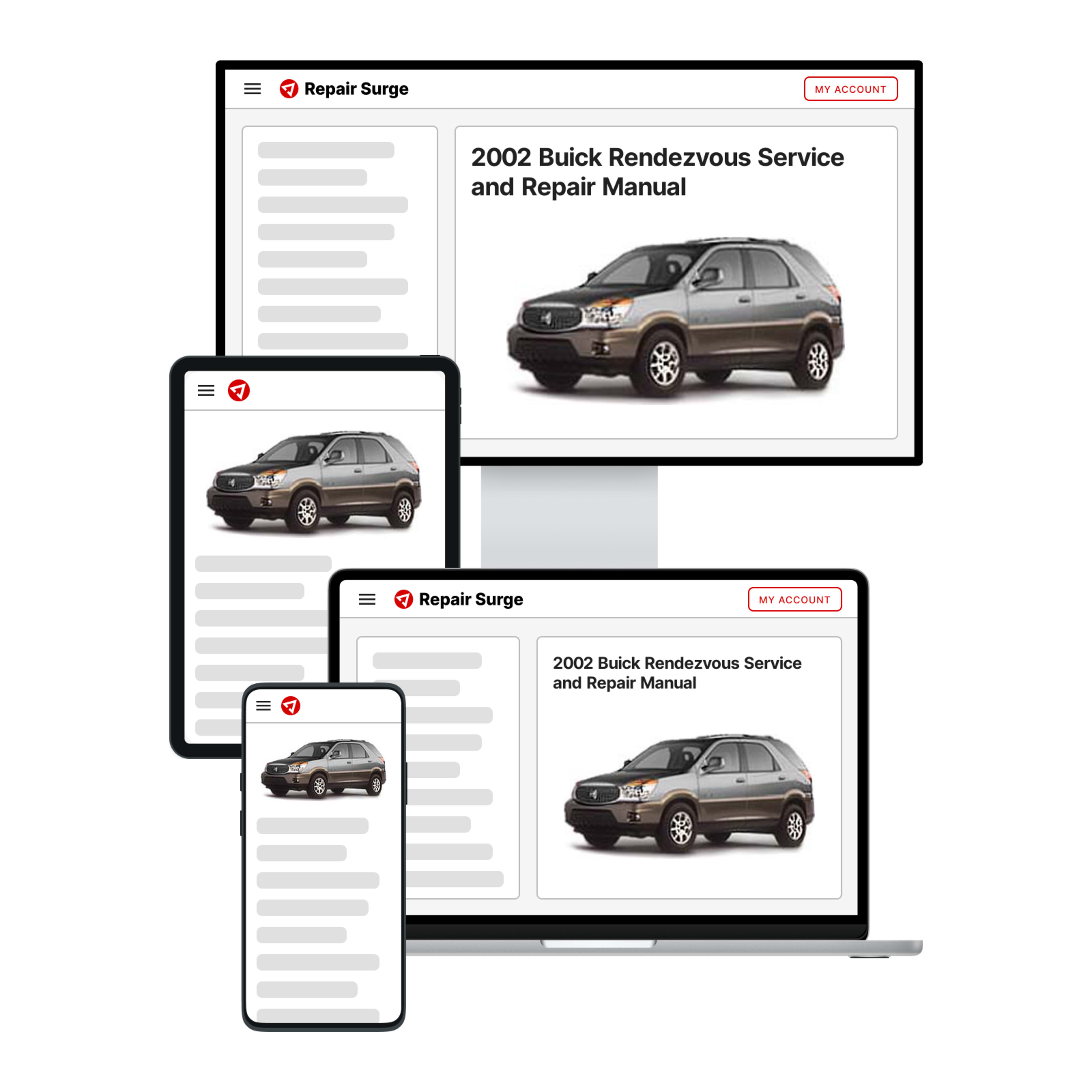 2002 Buick Rendezvous service and repair manual hero image