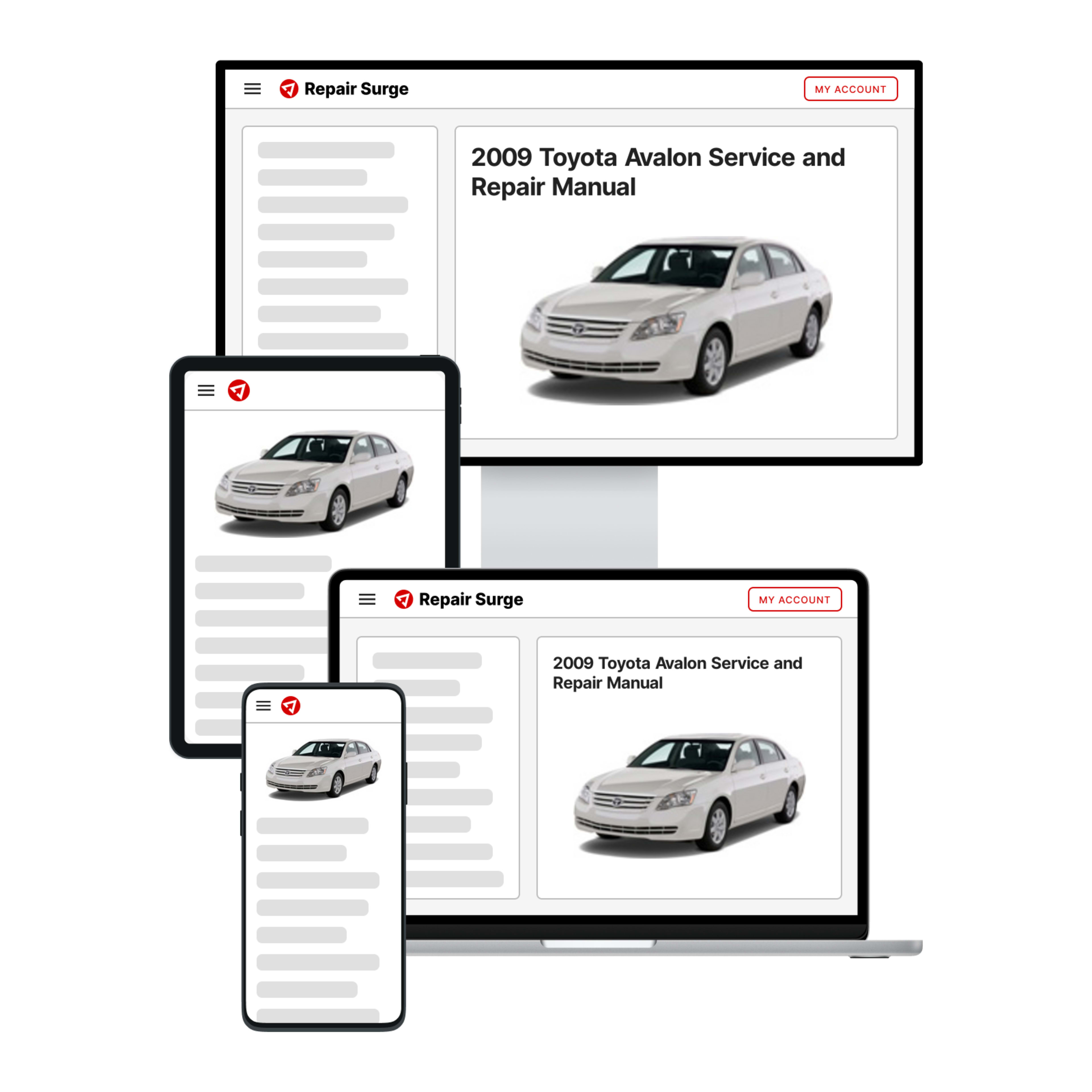 2009 Toyota Avalon Service and Repair Manual | Repair Surge