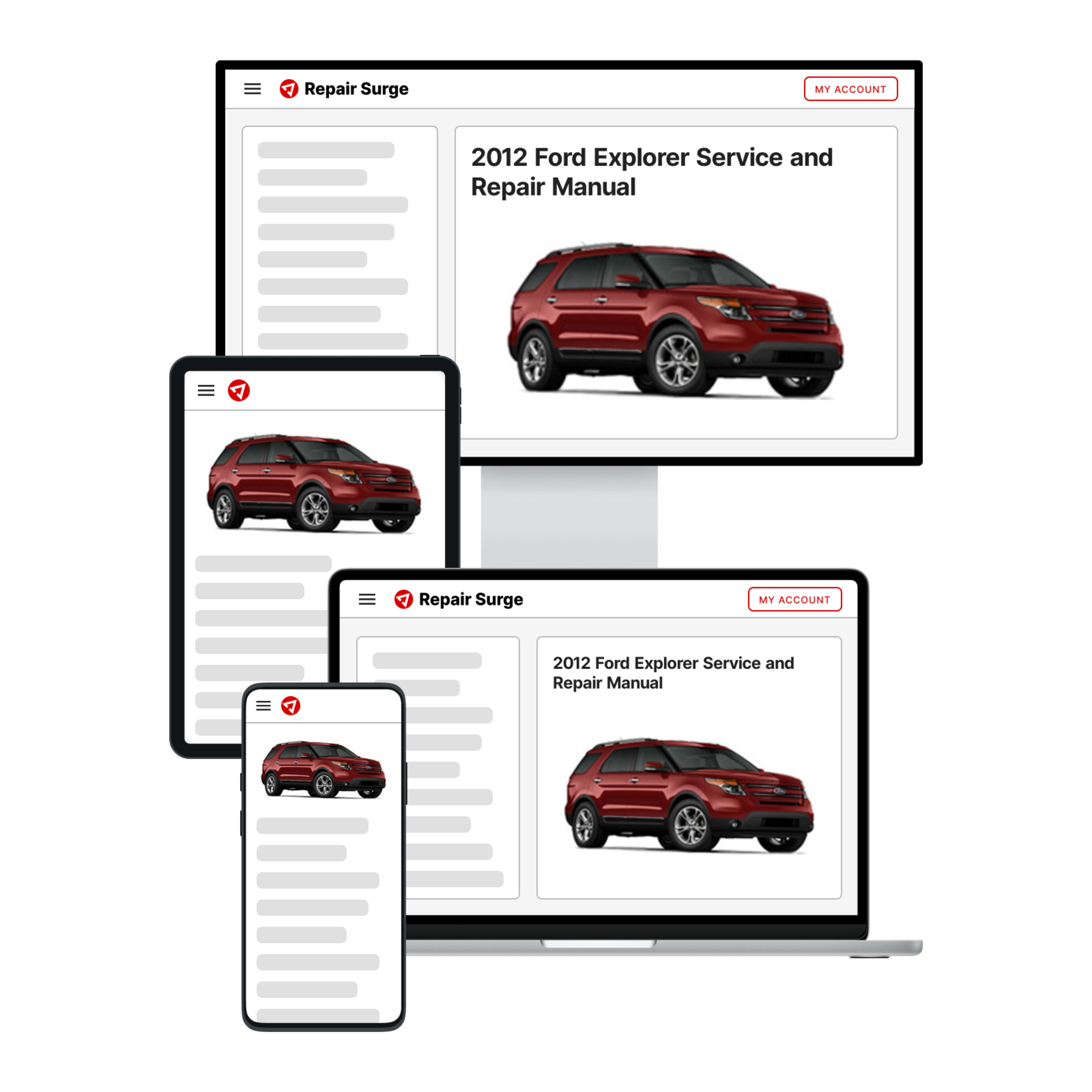 2012 Ford Explorer service and repair manual hero image