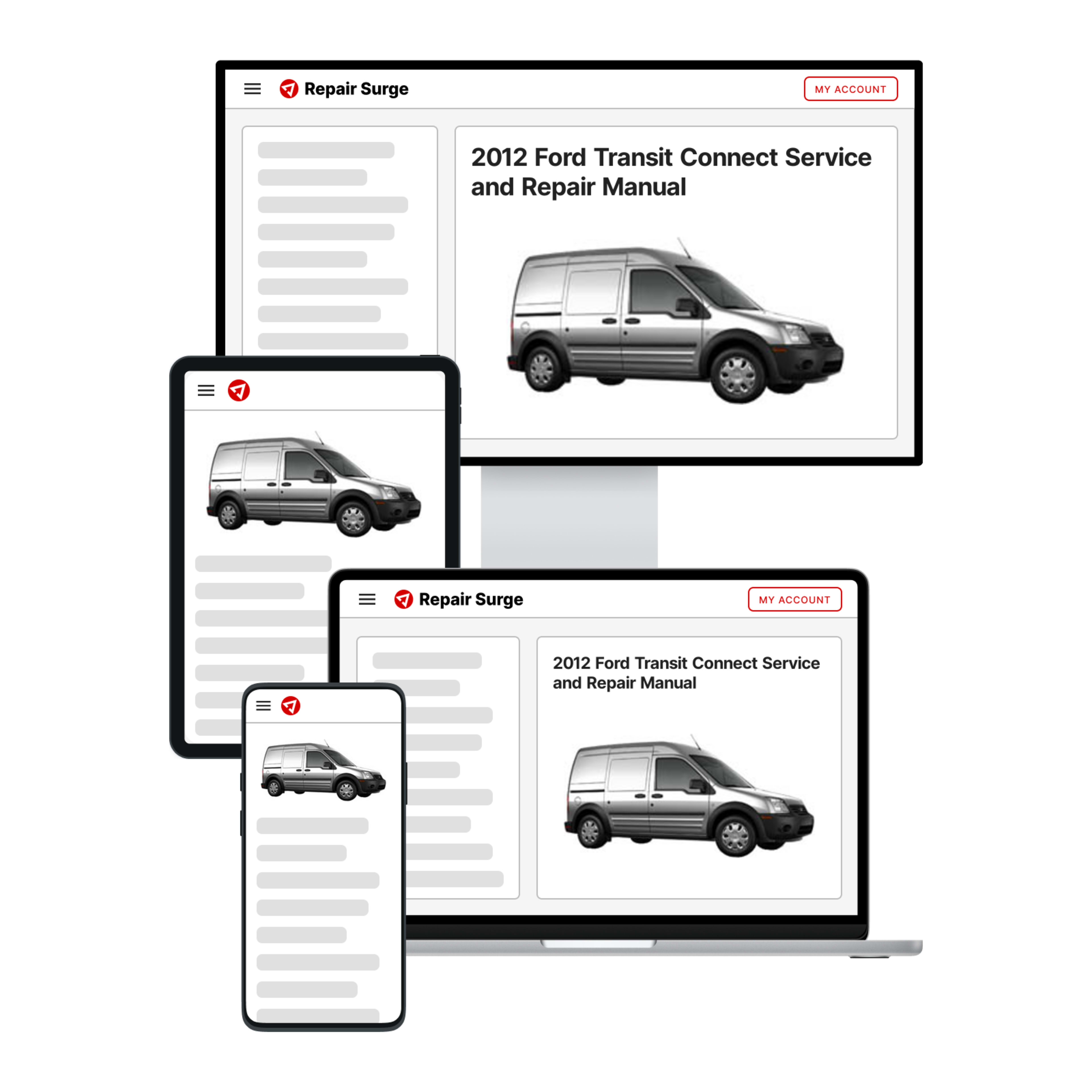 2012 Ford Transit Connect service and repair manual hero image