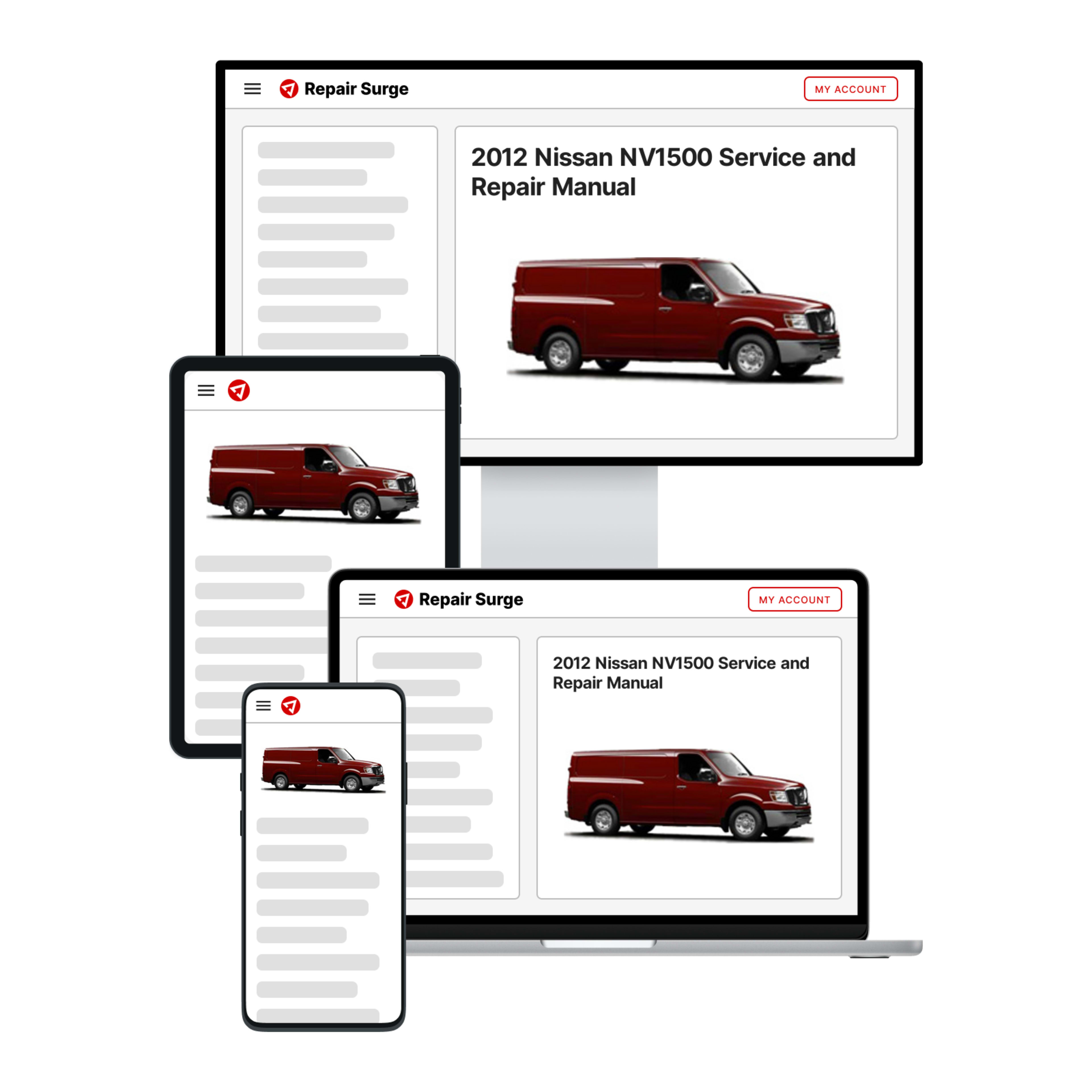 2012 Nissan NV1500 service and repair manual hero image