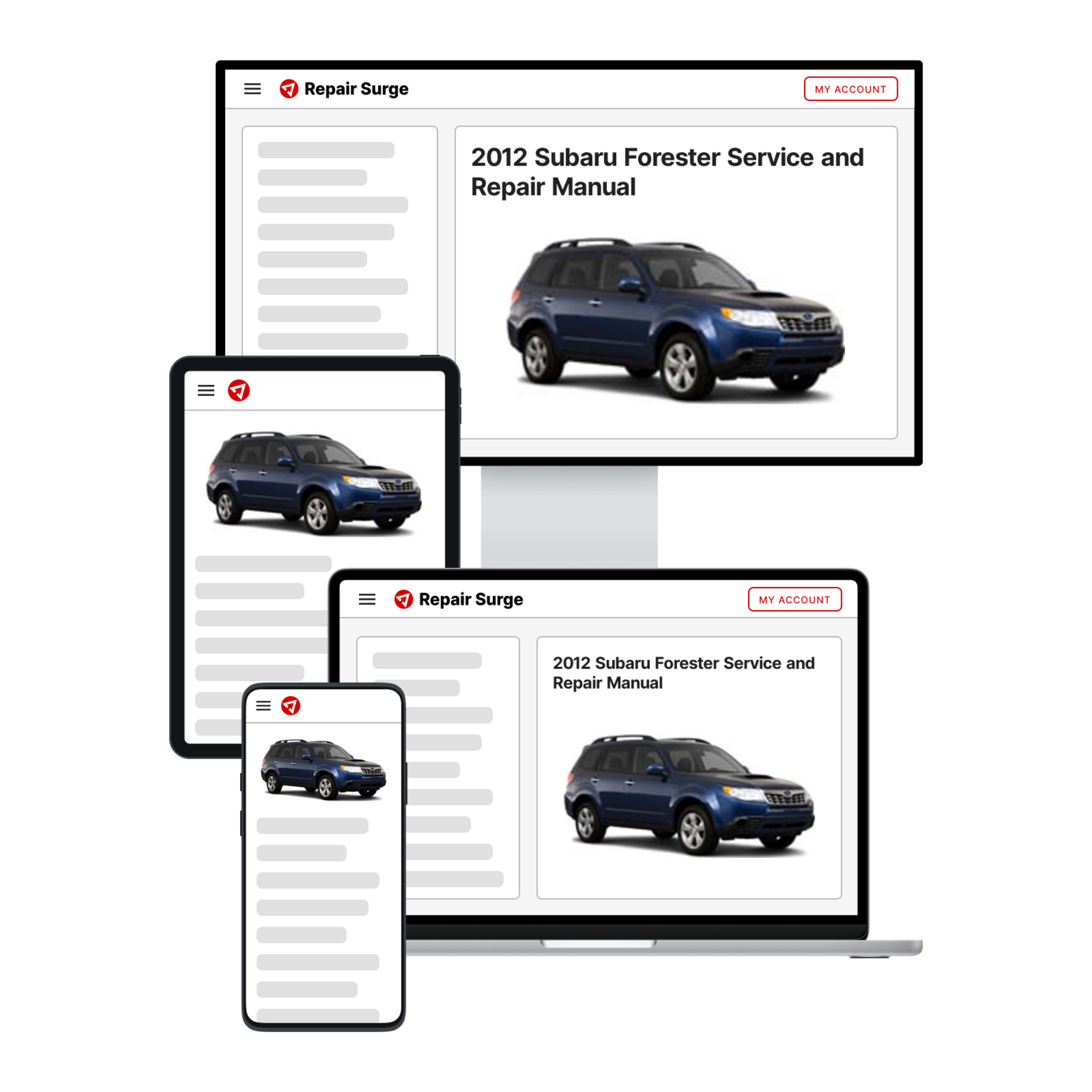 2012 Subaru Forester service and repair manual hero image