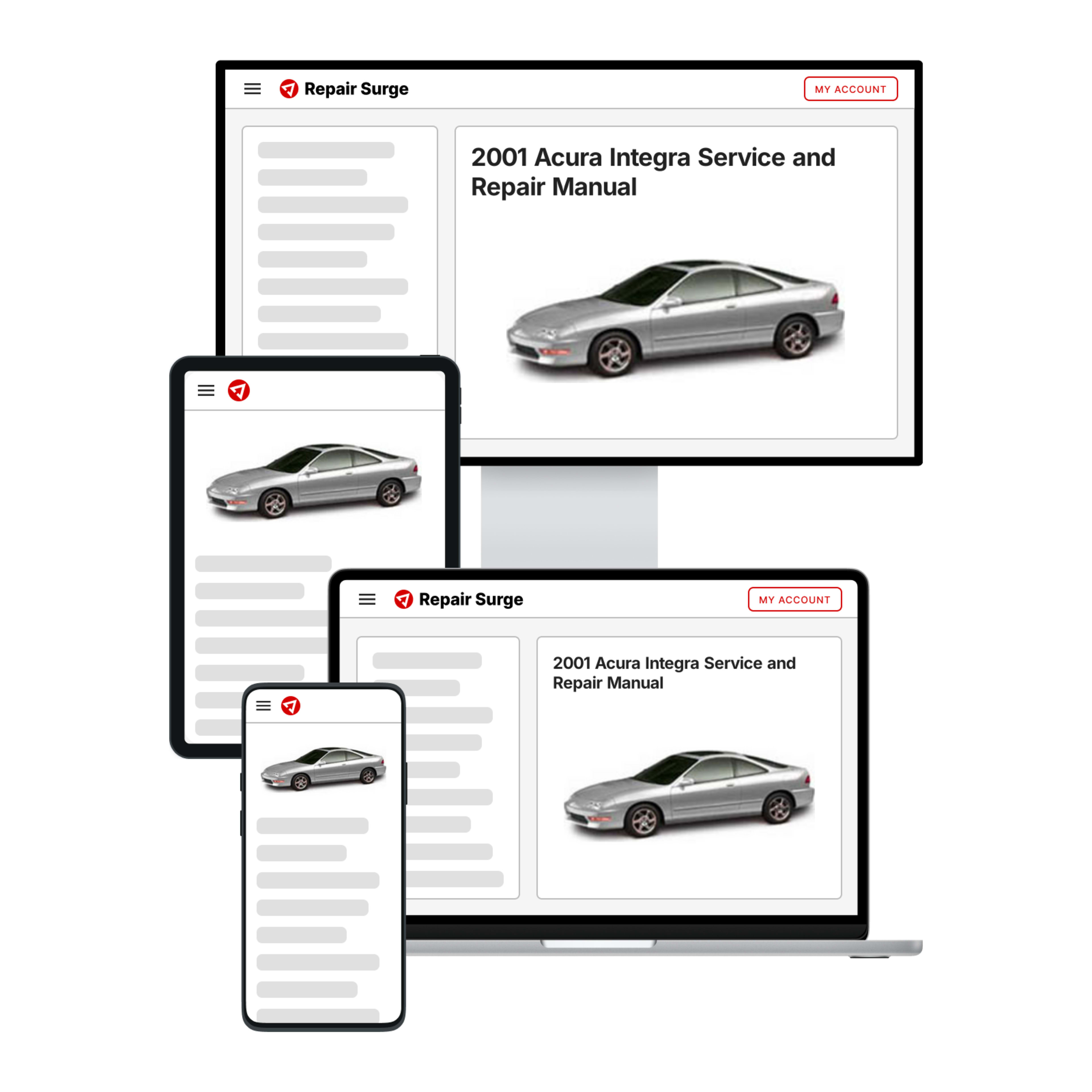 2001 Acura Integra service and repair manual hero image