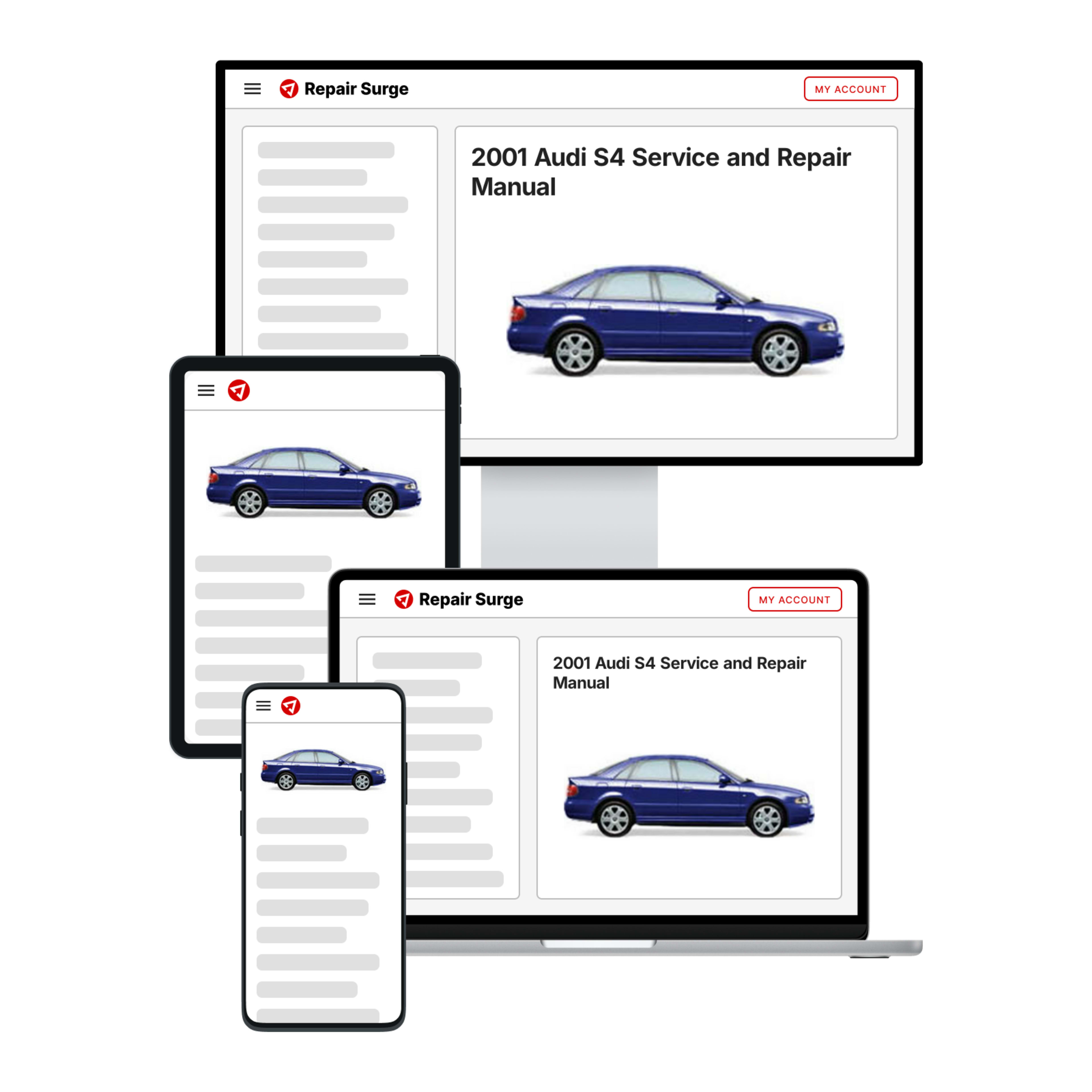 2001 Audi S4 service and repair manual hero image