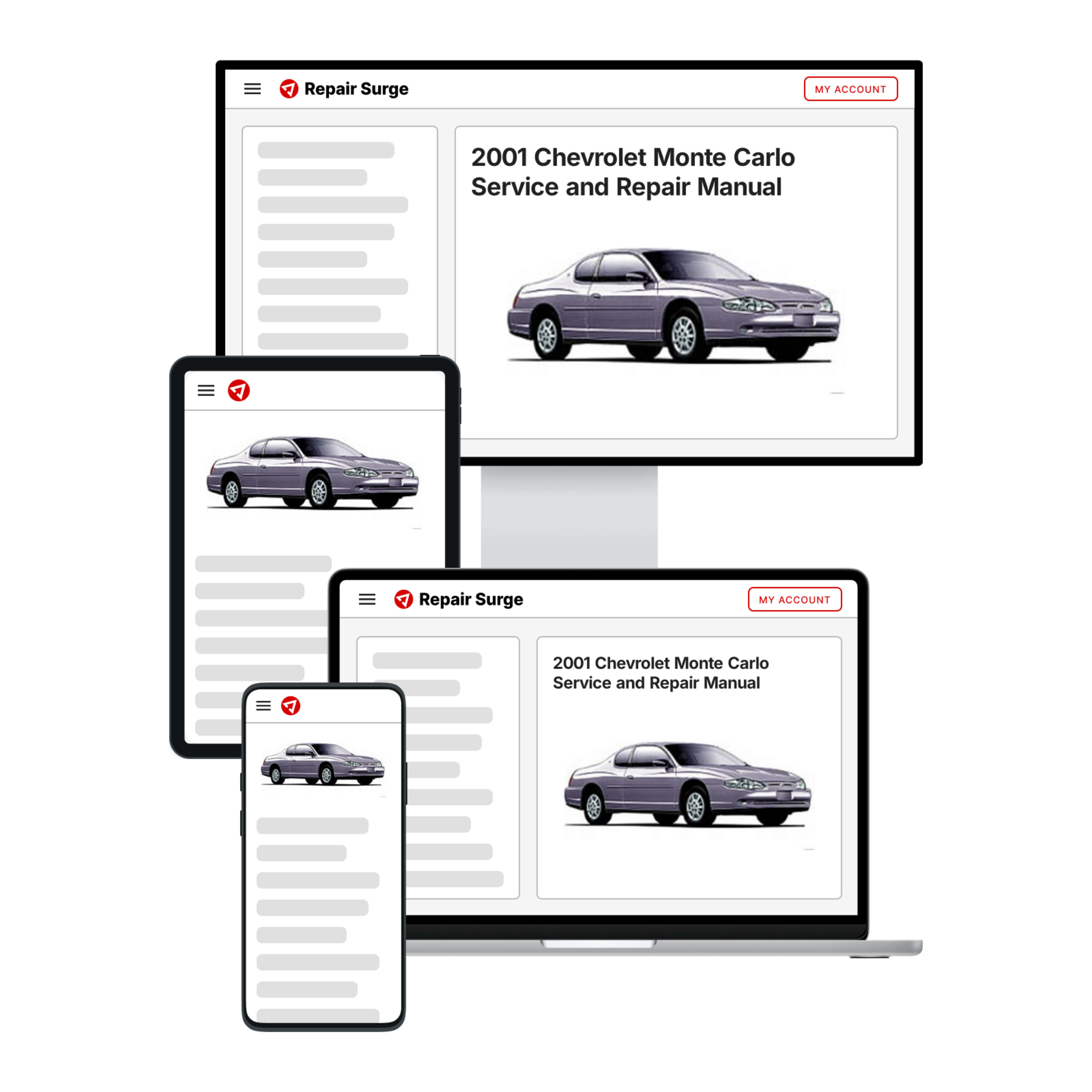2001 Chevrolet Monte Carlo service and repair manual hero image