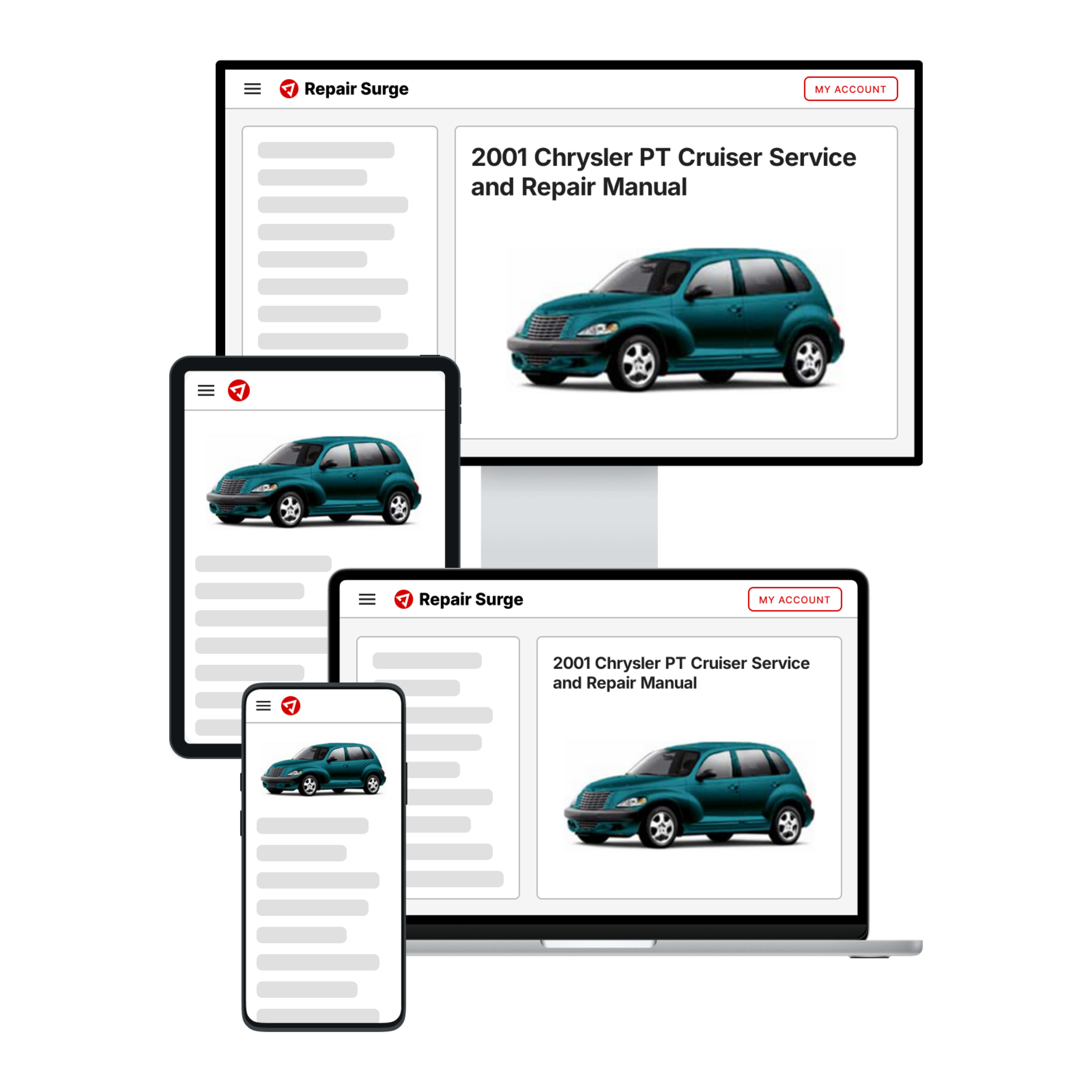 2001 Chrysler PT Cruiser service and repair manual hero image