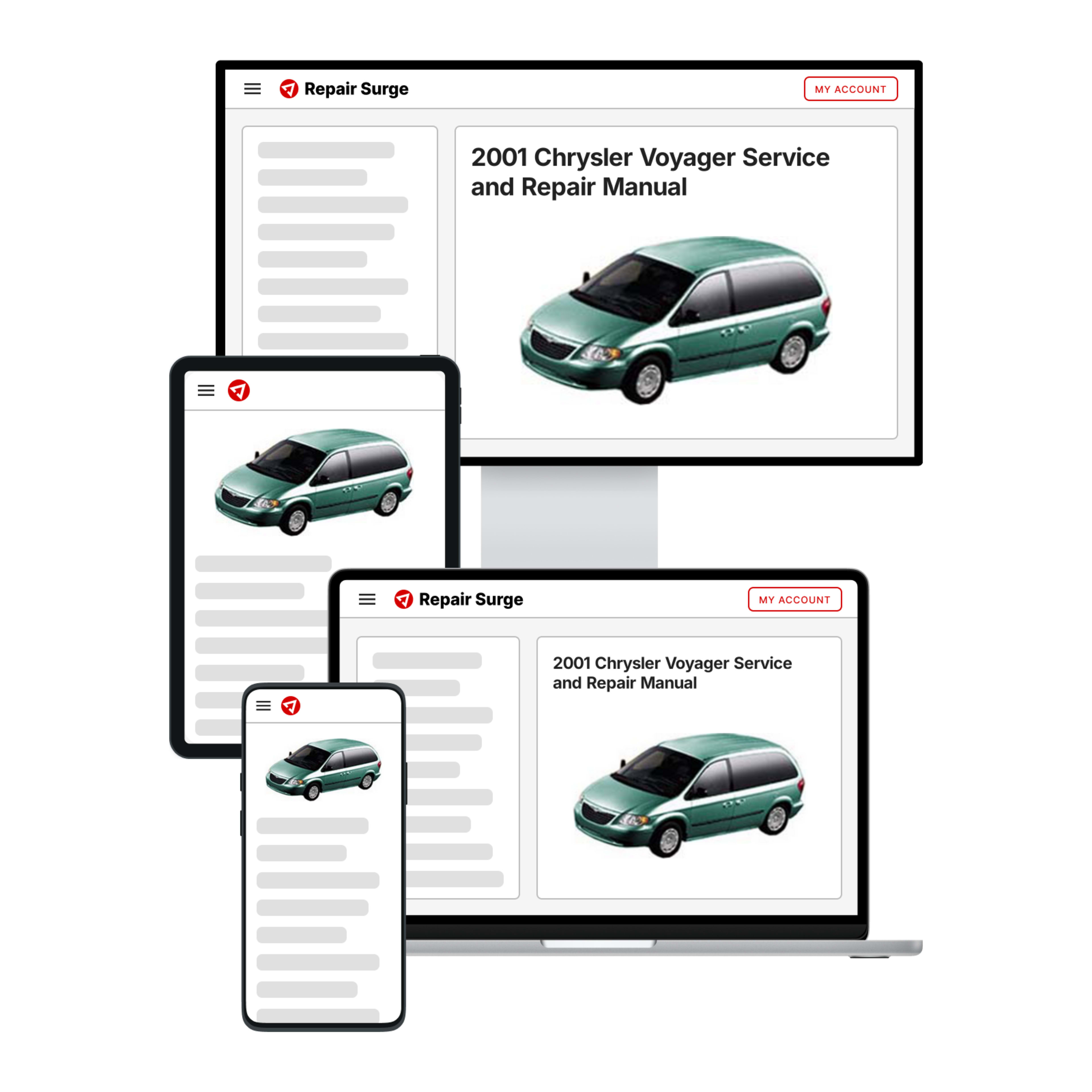 2001 Chrysler Voyager service and repair manual hero image
