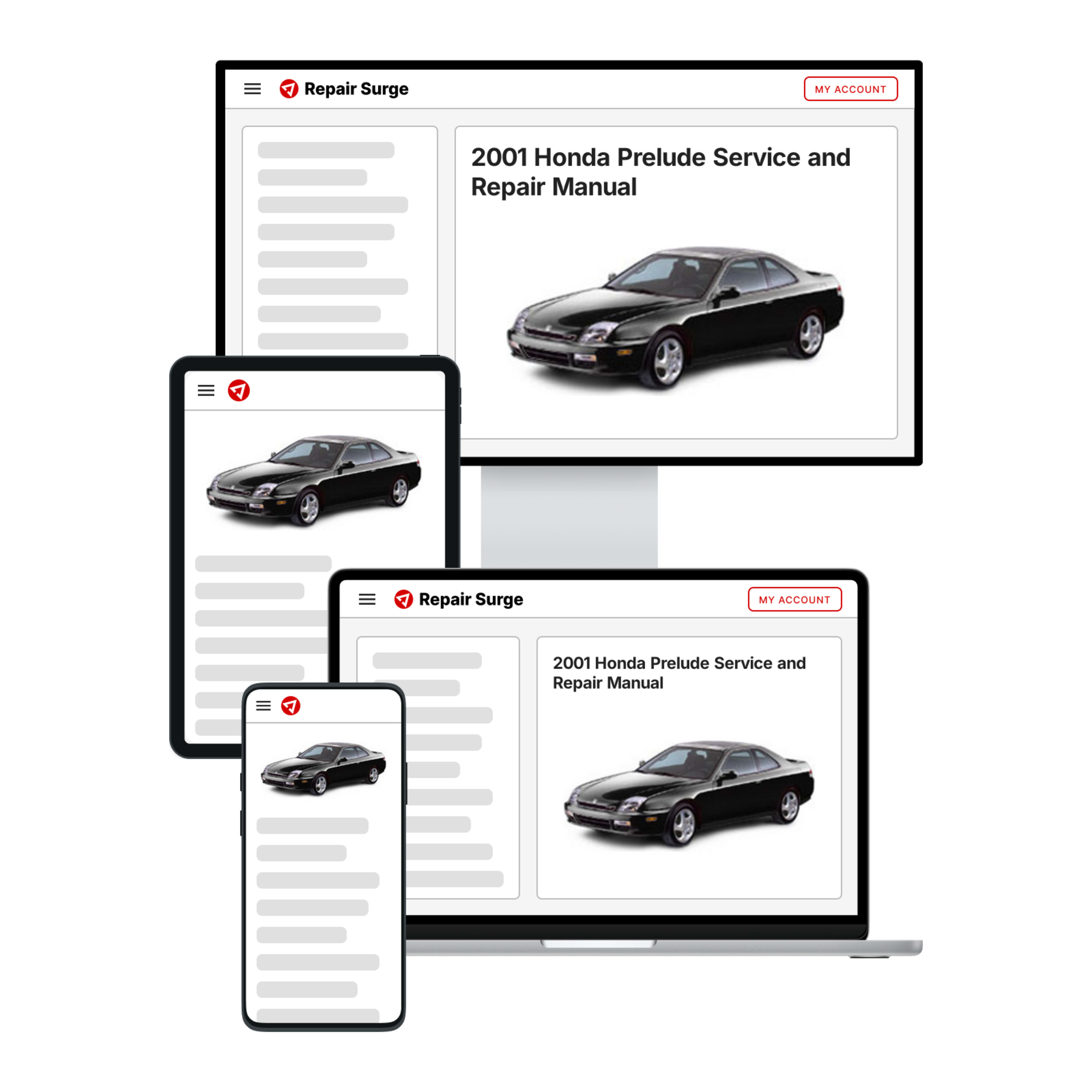 2001 Honda Prelude service and repair manual hero image