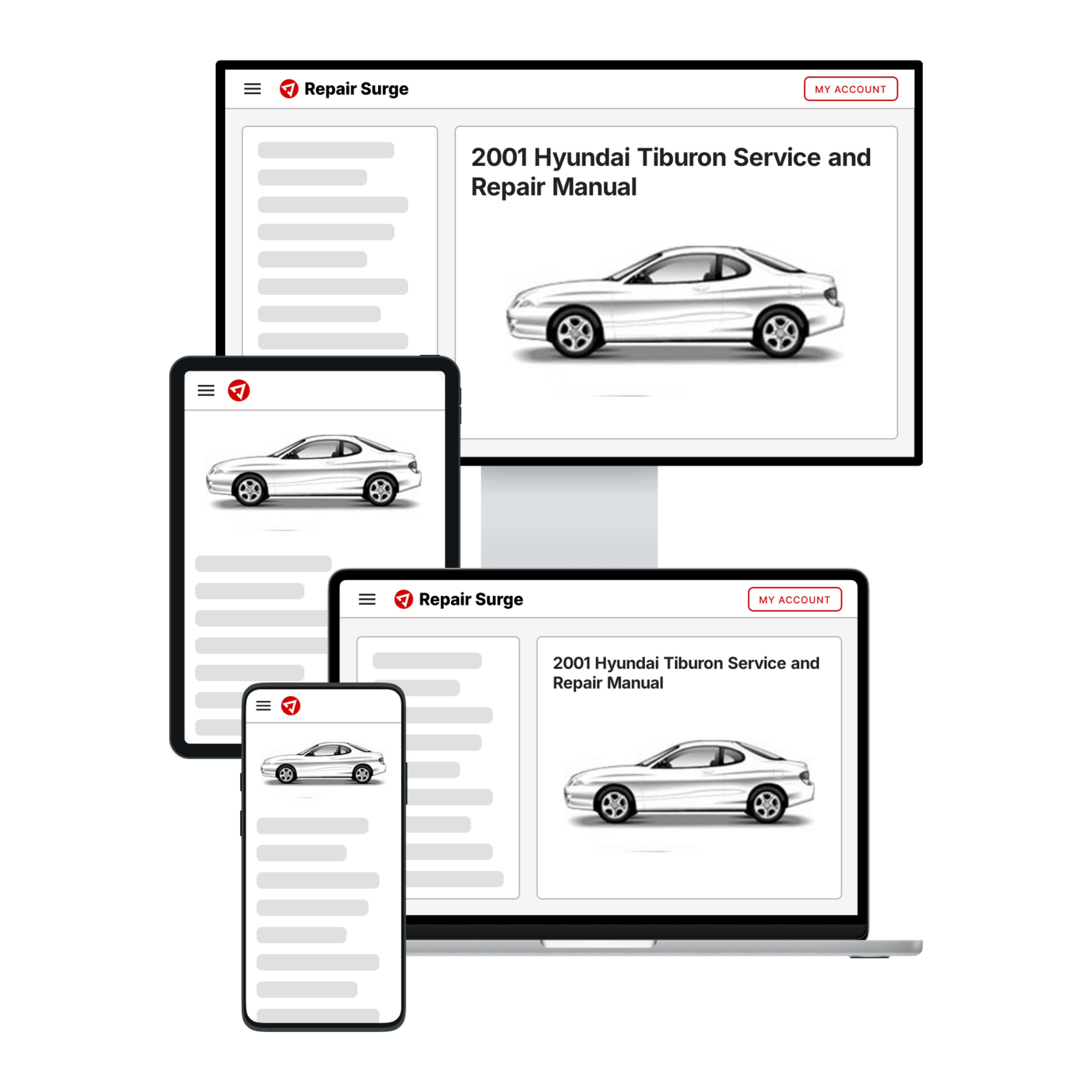 2001 Hyundai Tiburon service and repair manual hero image