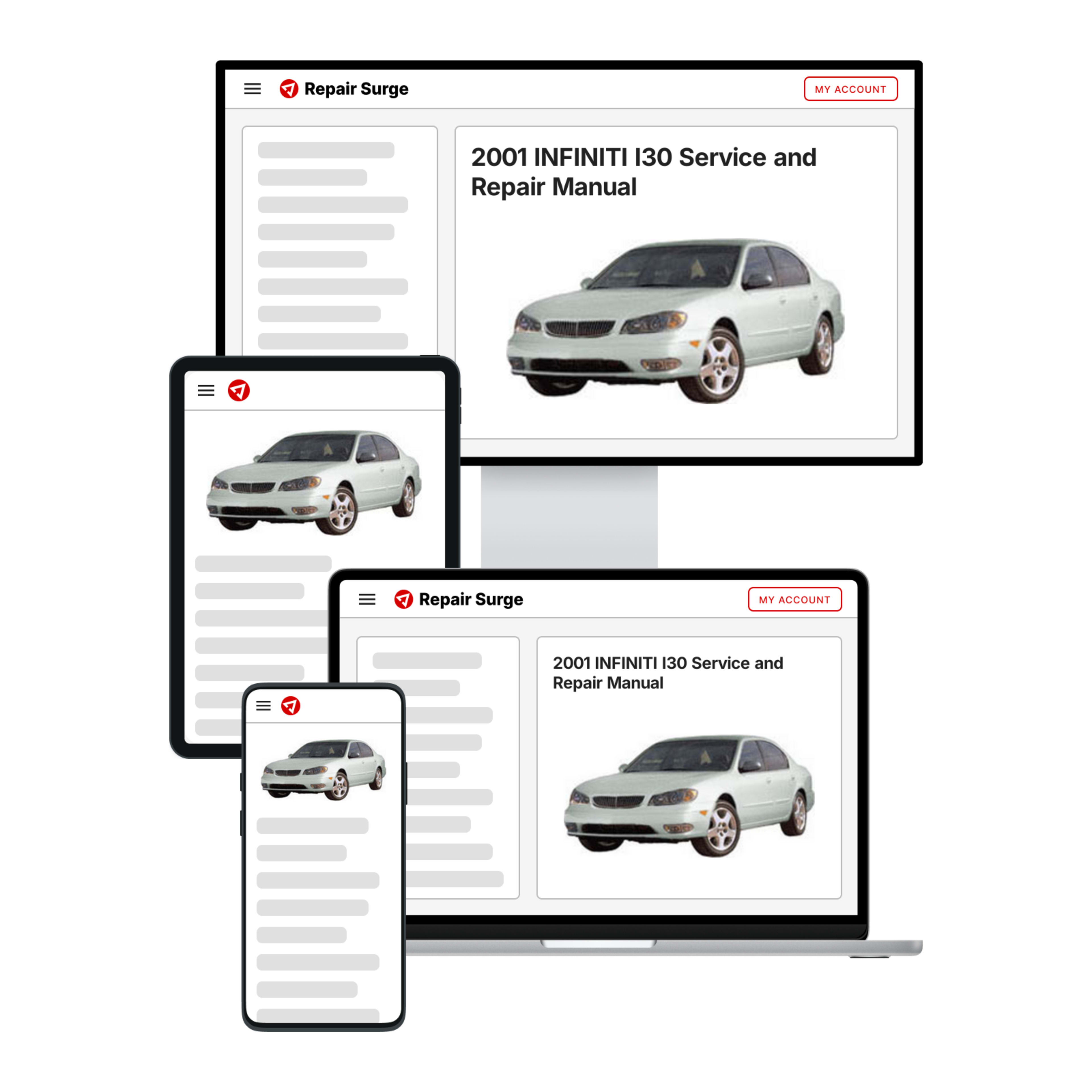 2001 INFINITI I30 service and repair manual hero image