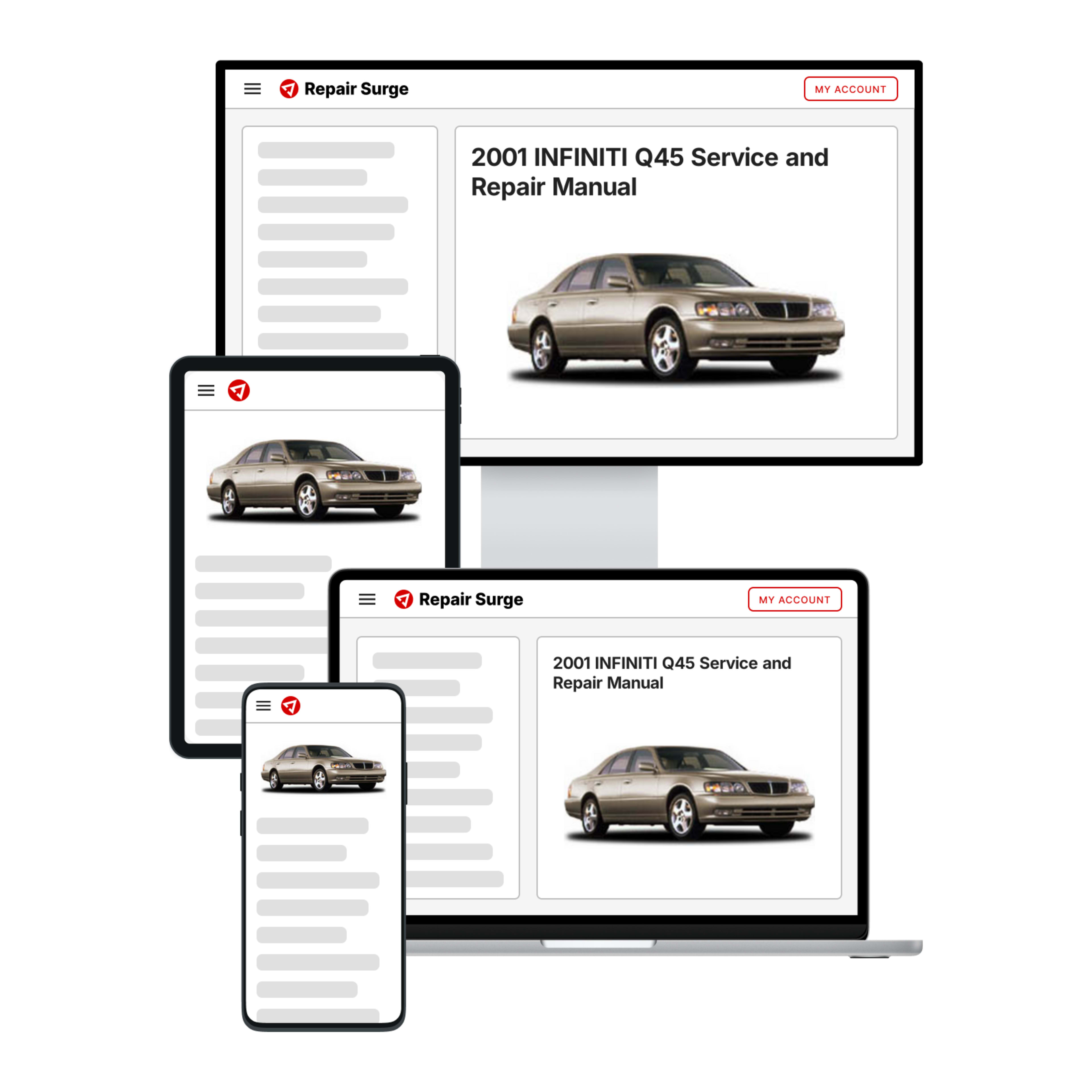2001 INFINITI Q45 service and repair manual hero image