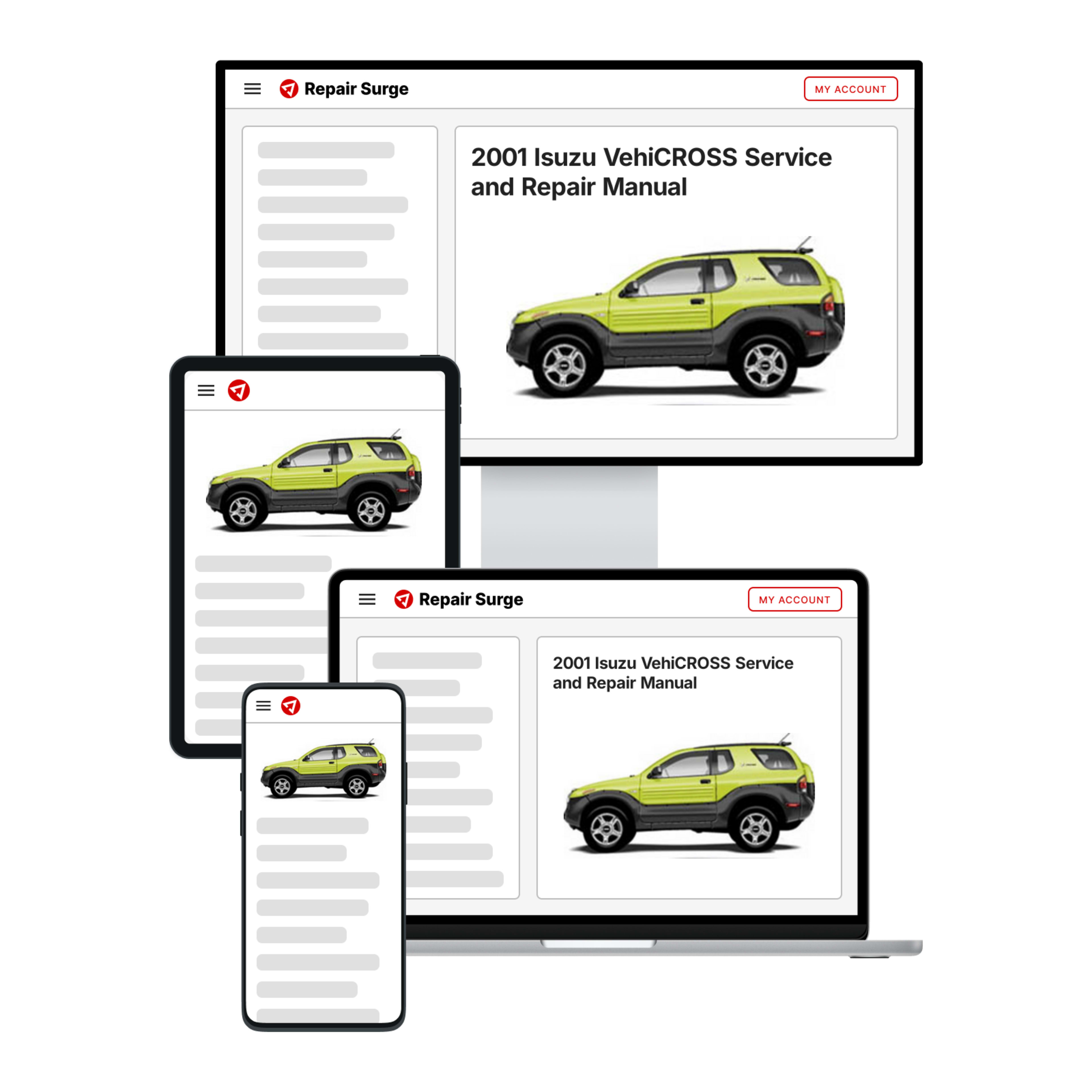 2001 Isuzu VehiCROSS service and repair manual hero image