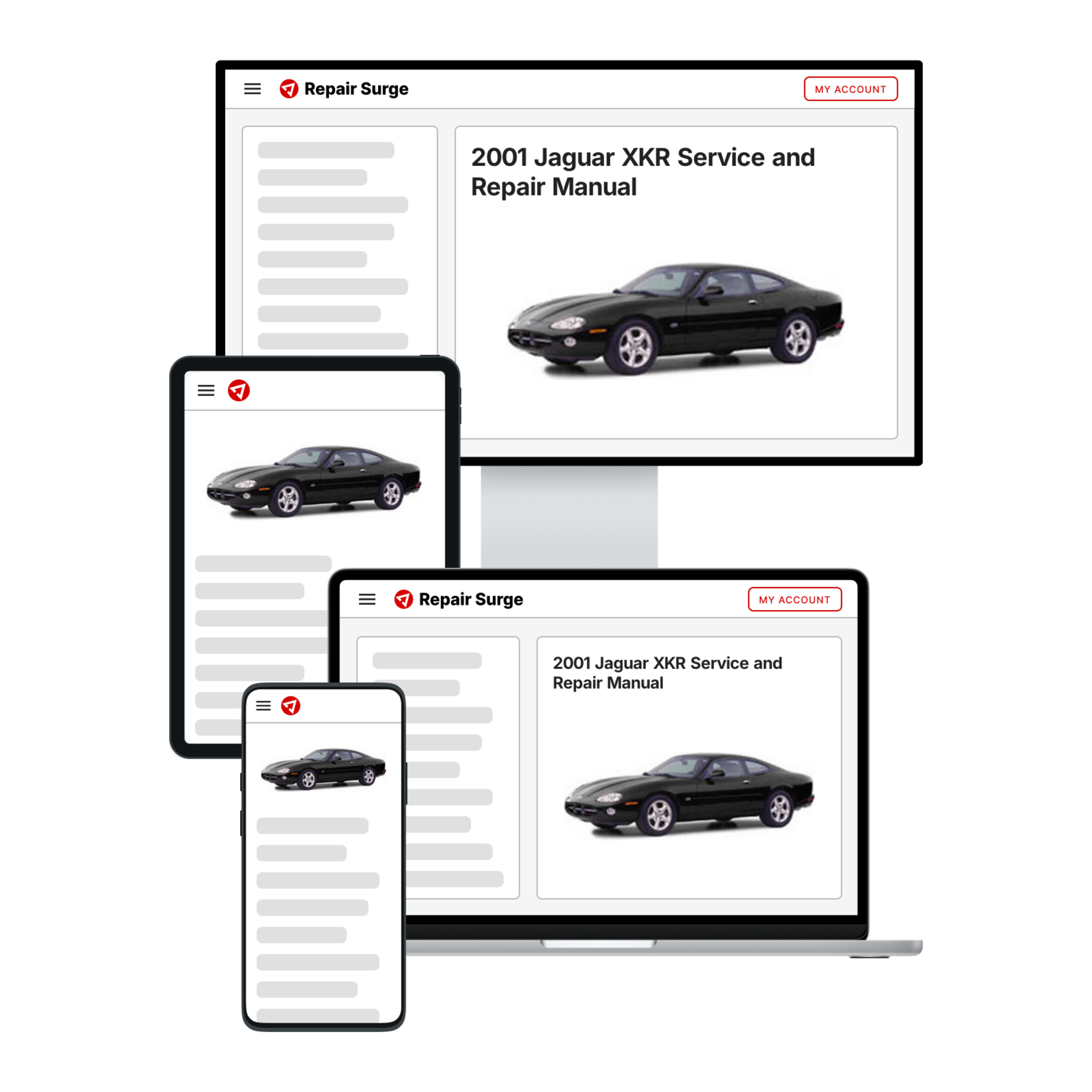 2001 Jaguar XKR service and repair manual hero image