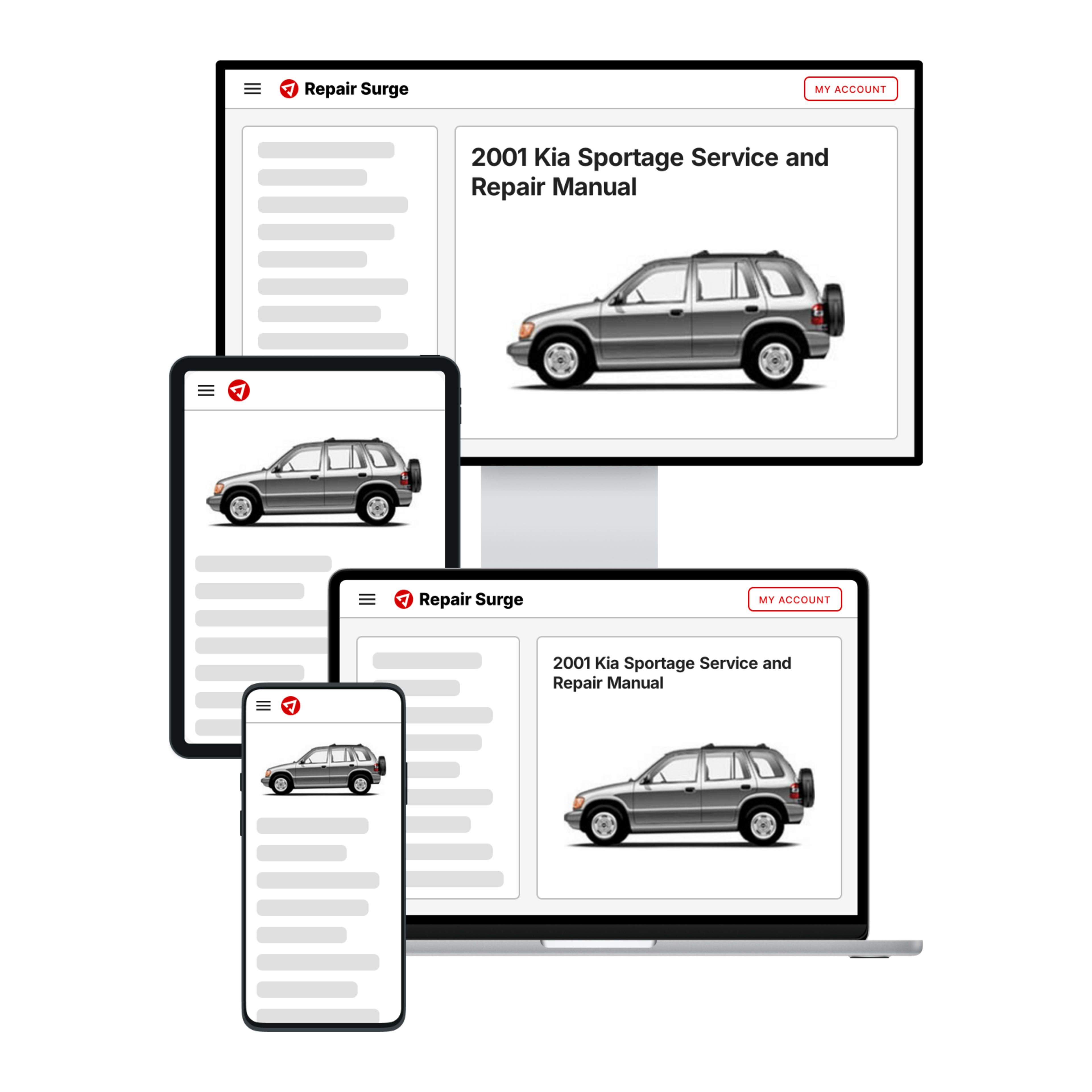 2001 Kia Sportage service and repair manual hero image