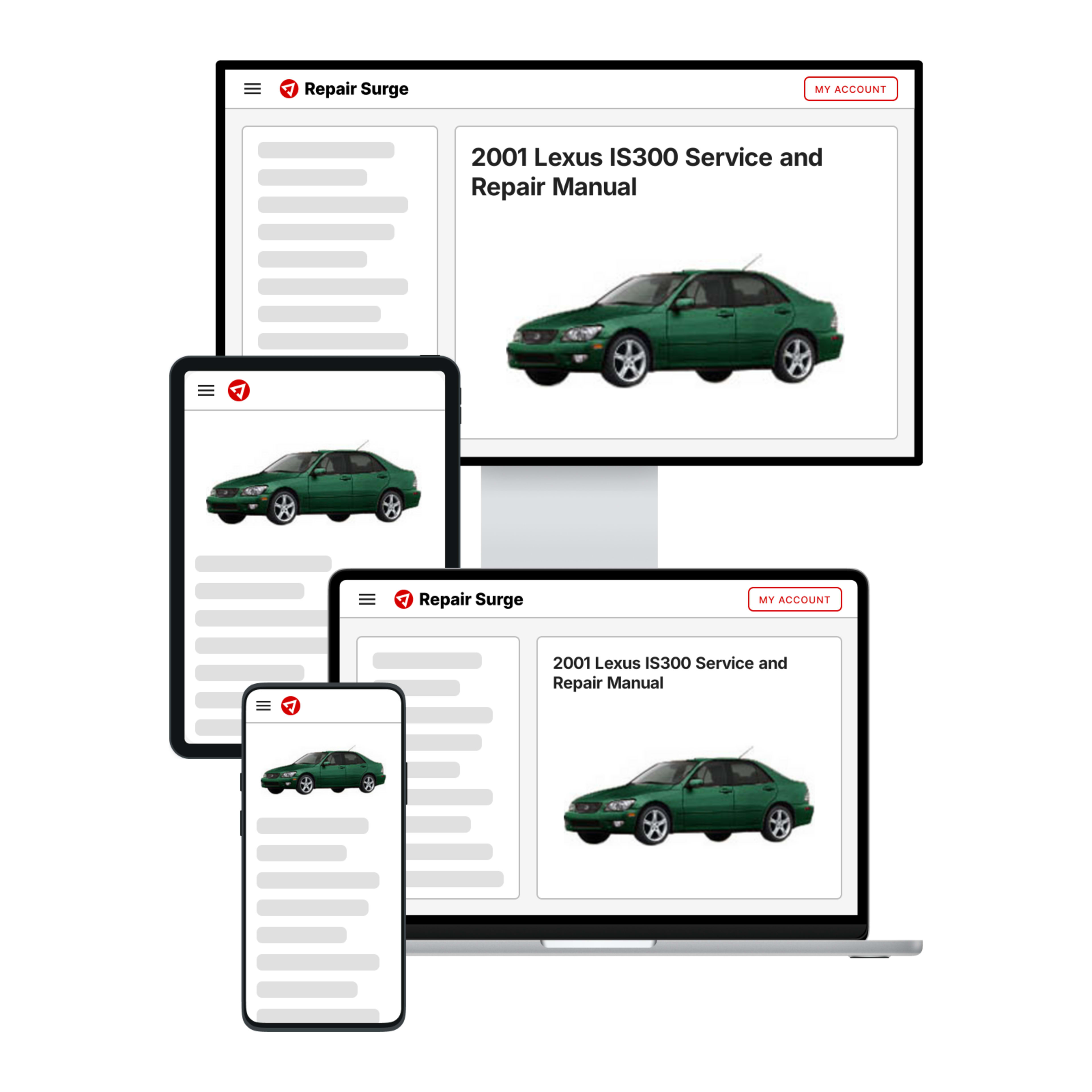 2001 Lexus IS300 service and repair manual hero image