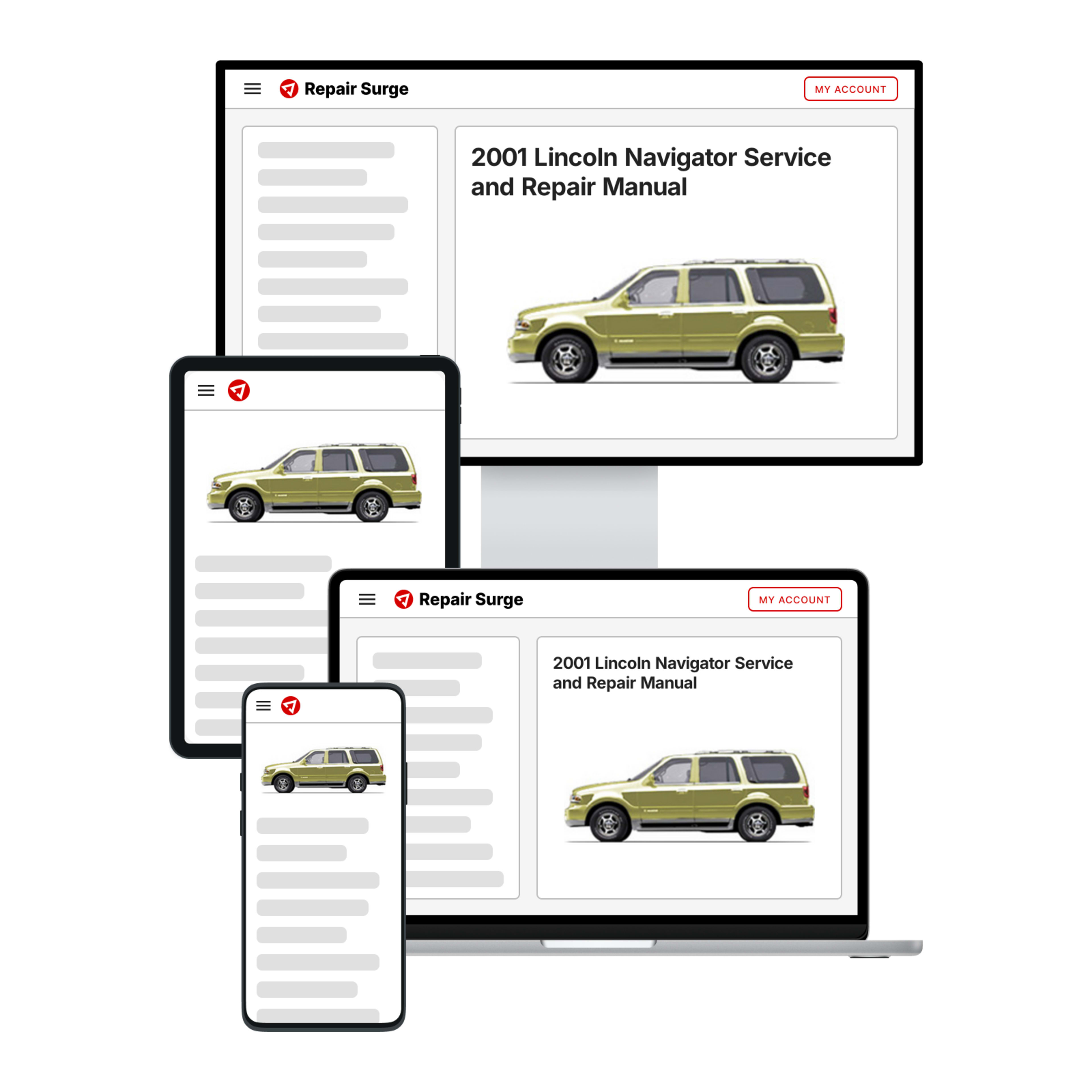 2001 Lincoln Navigator service and repair manual hero image