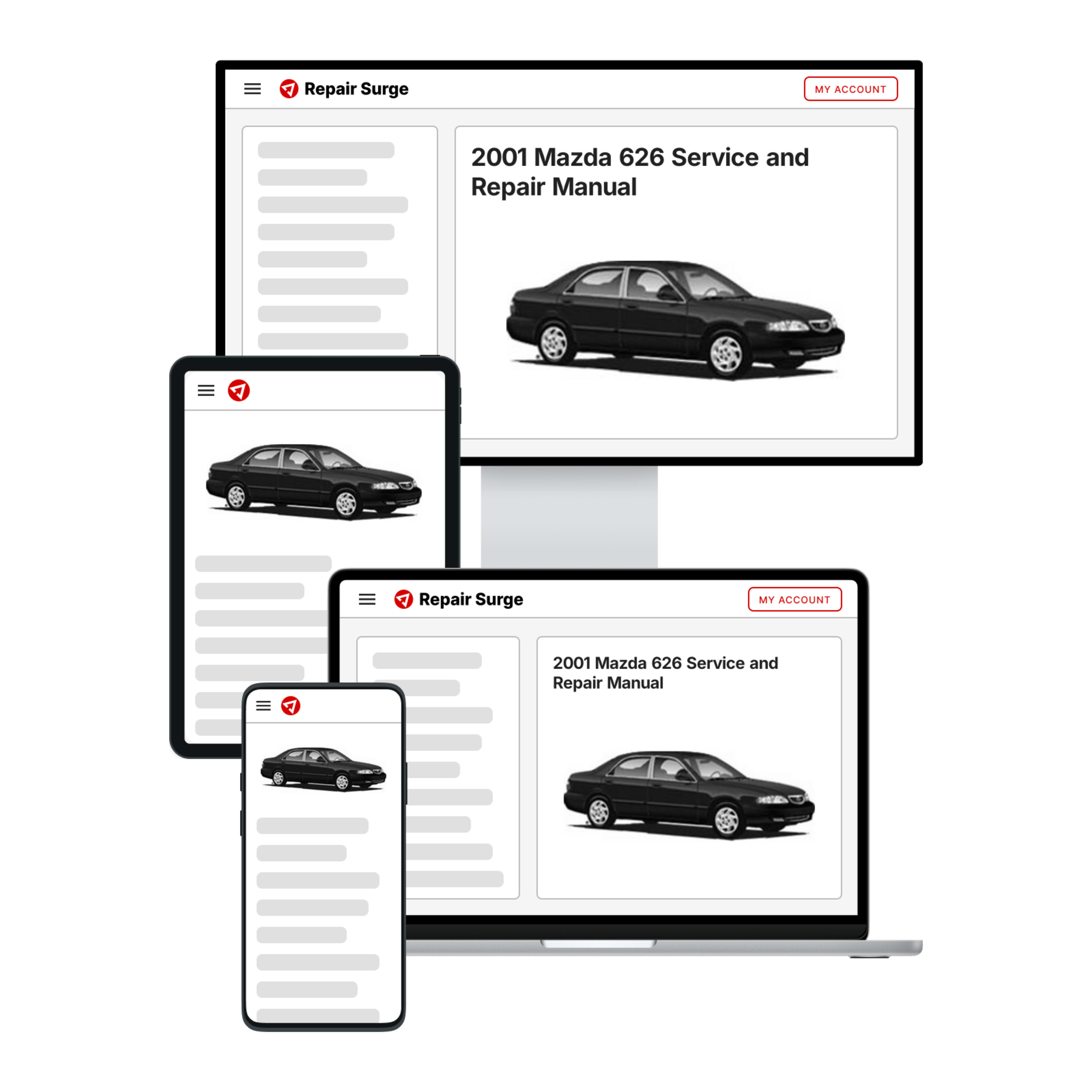 2001 Mazda 626 service and repair manual hero image