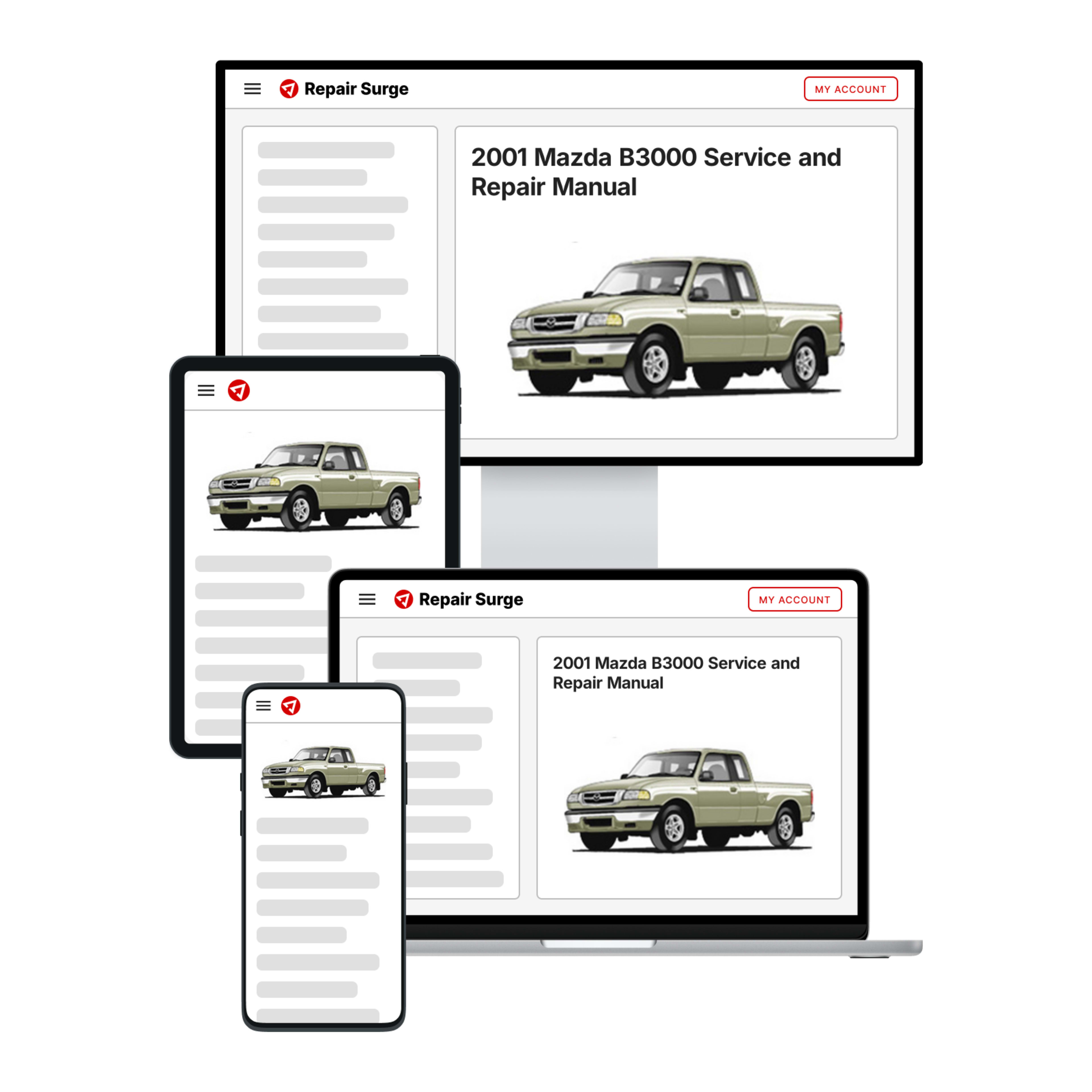 2001 Mazda B3000 service and repair manual hero image