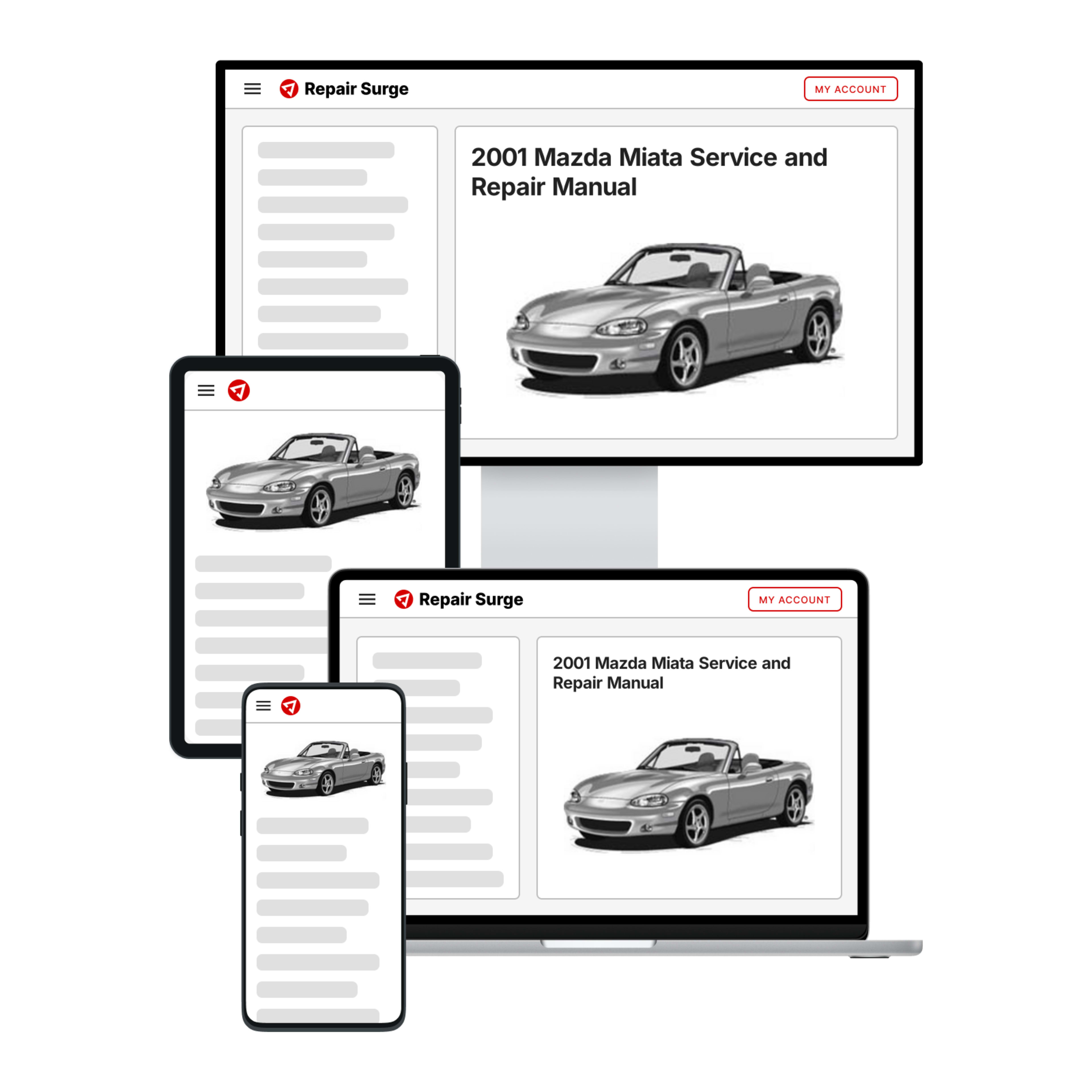 2001 Mazda Miata service and repair manual hero image