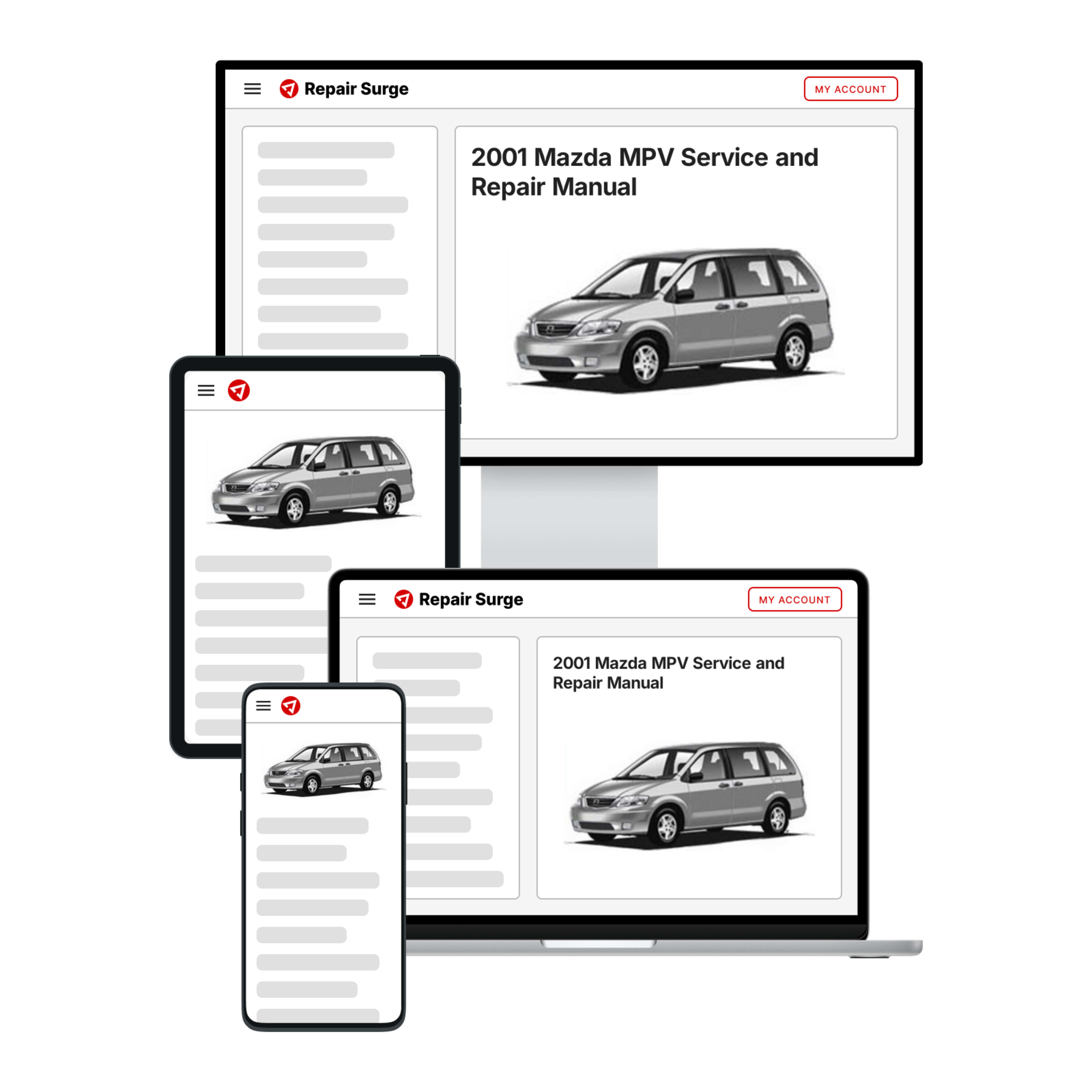 2001 Mazda MPV service and repair manual hero image