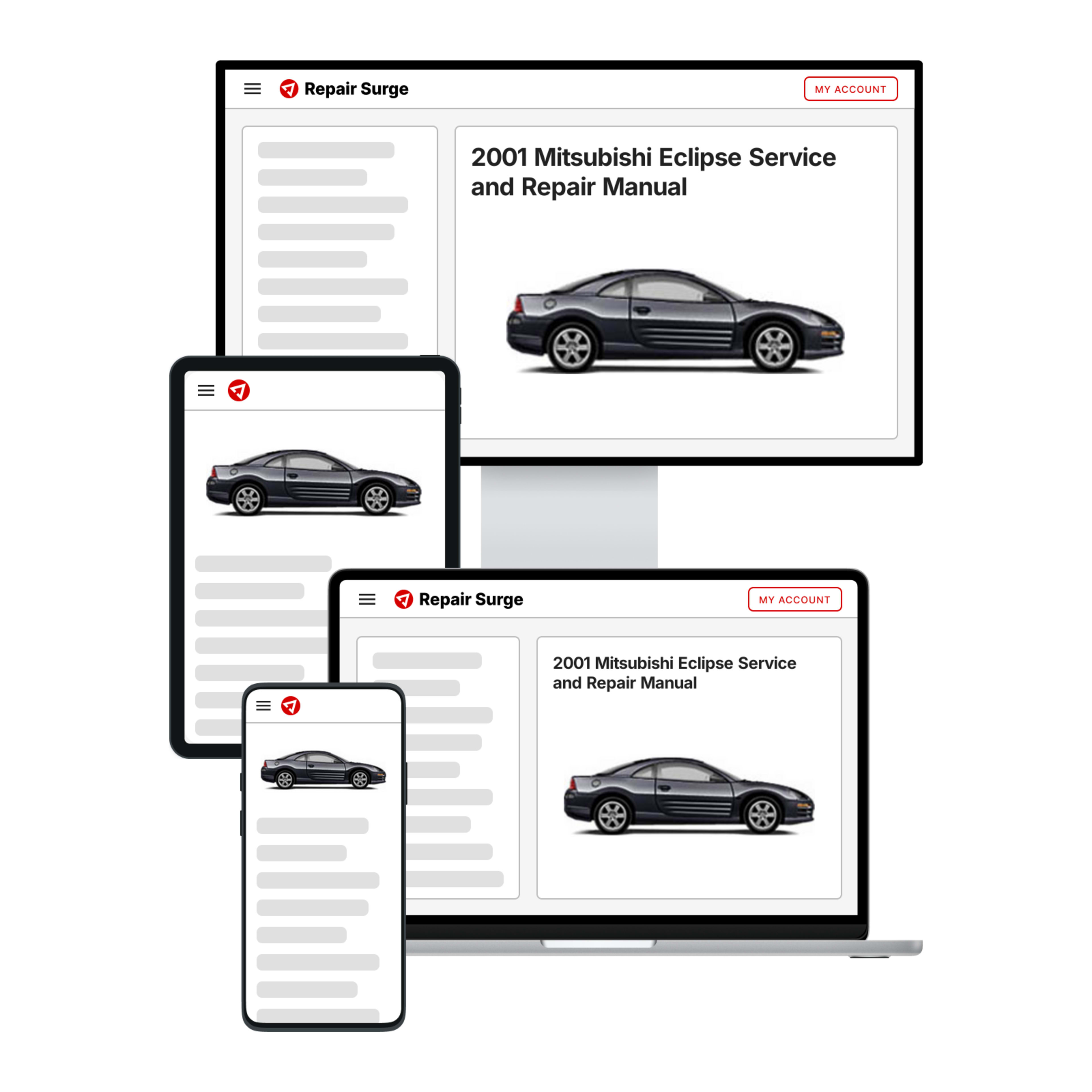 2001 Mitsubishi Eclipse service and repair manual hero image