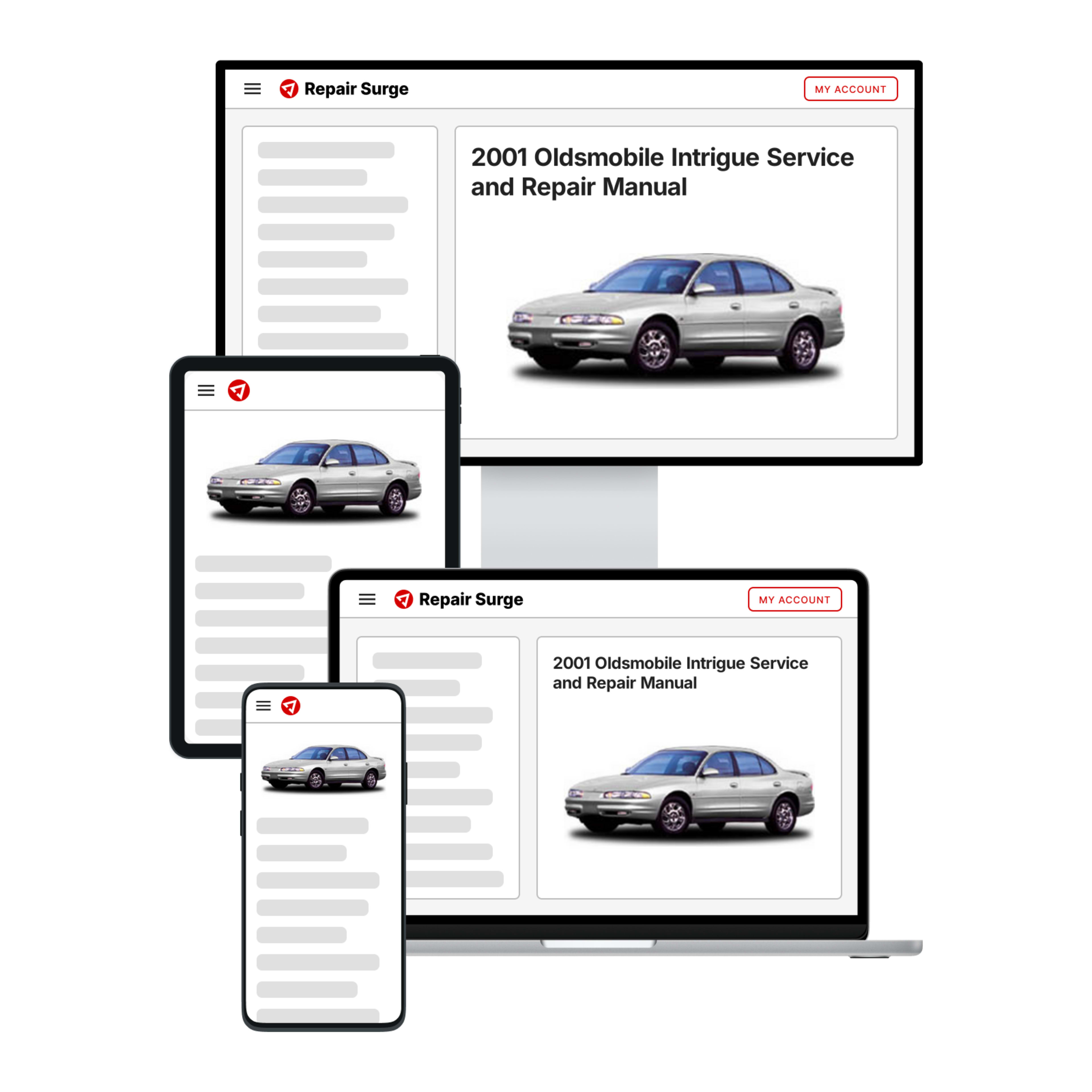 2001 Oldsmobile Intrigue service and repair manual hero image