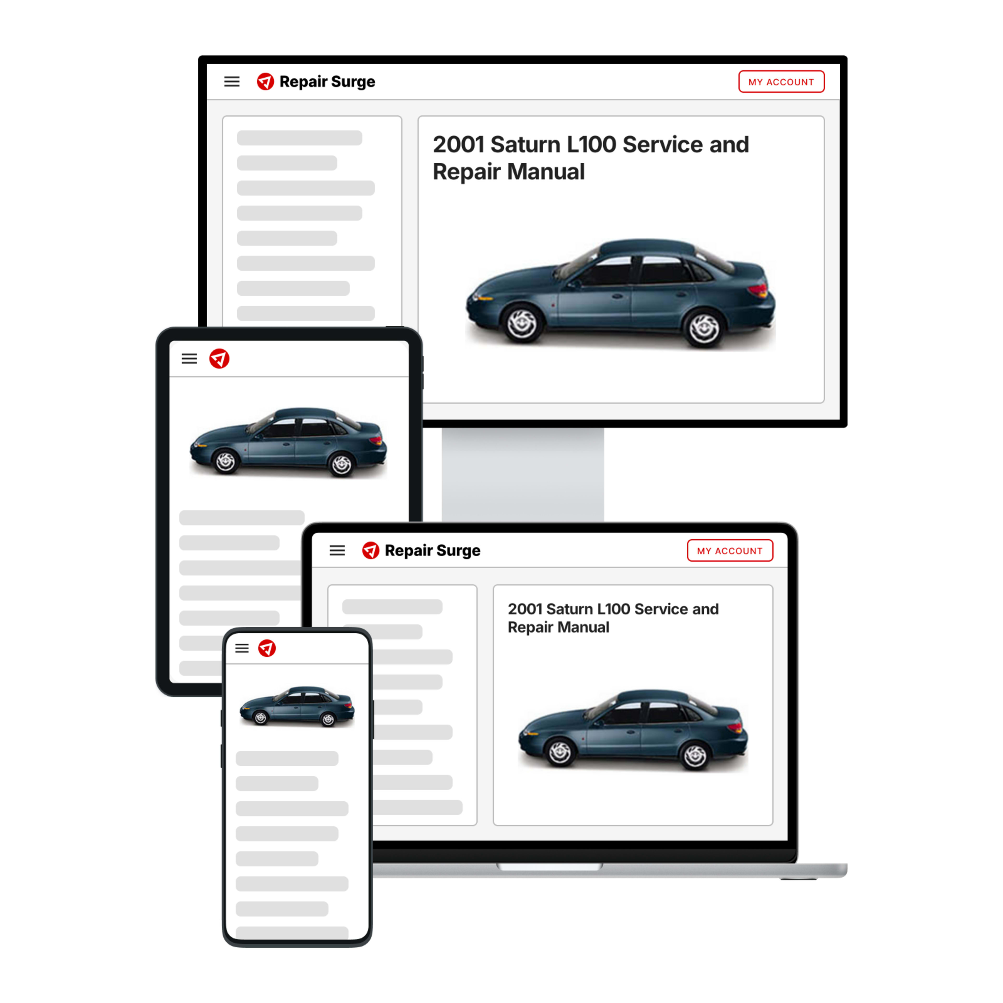 2001 Saturn L100 service and repair manual hero image