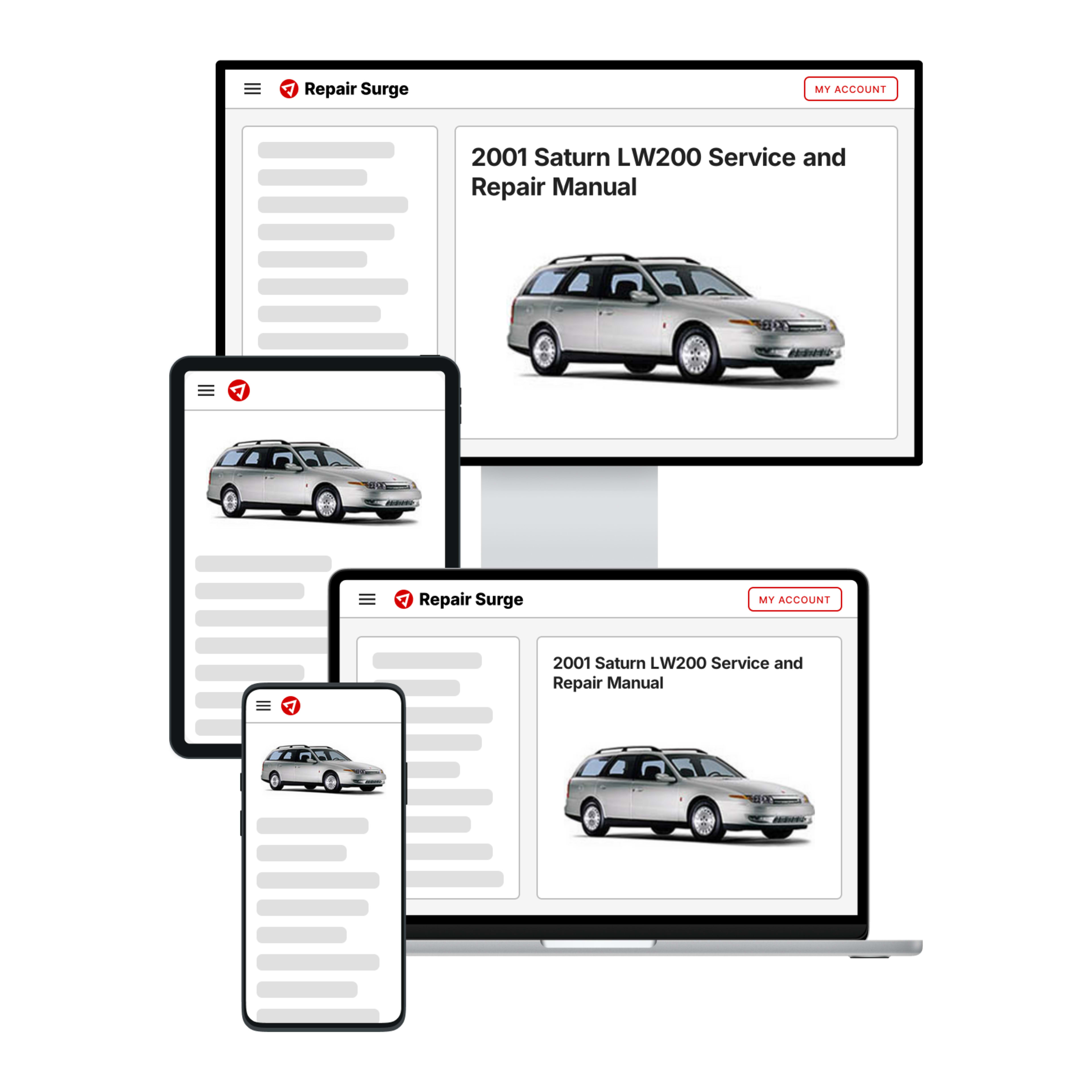 2001 Saturn LW200 service and repair manual hero image