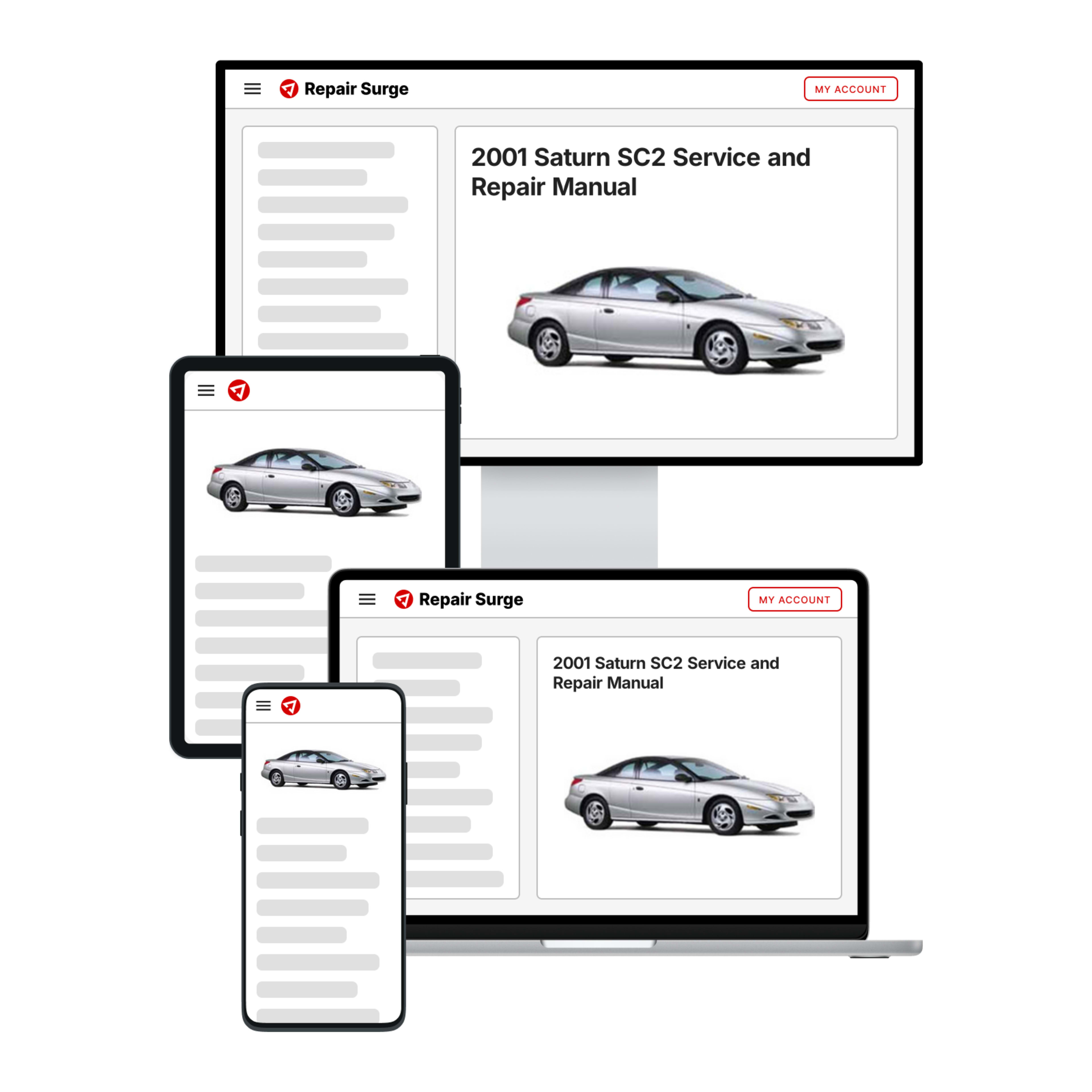 2001 Saturn SC2 service and repair manual hero image