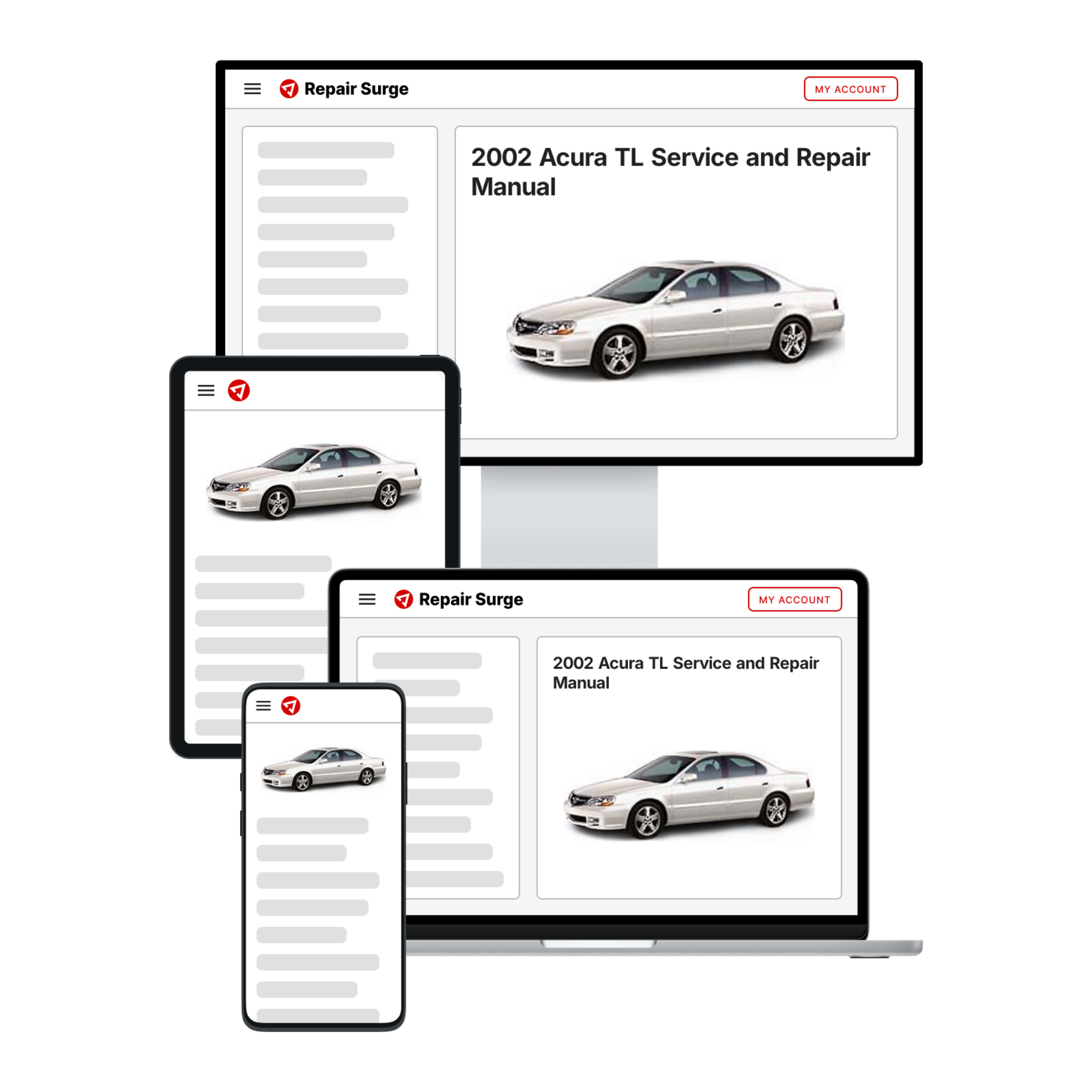 2002 Acura TL service and repair manual hero image