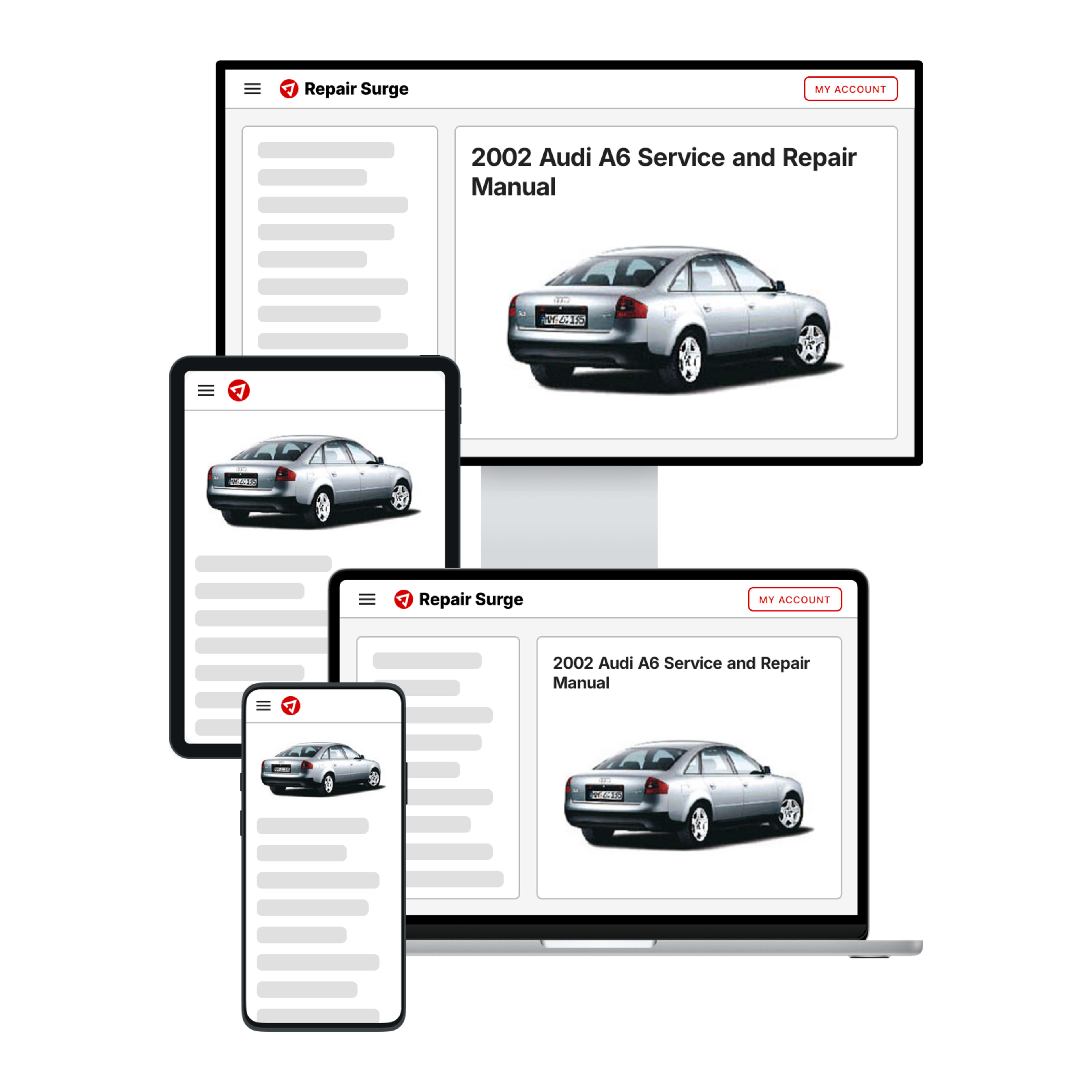 2002 Audi A6 service and repair manual hero image
