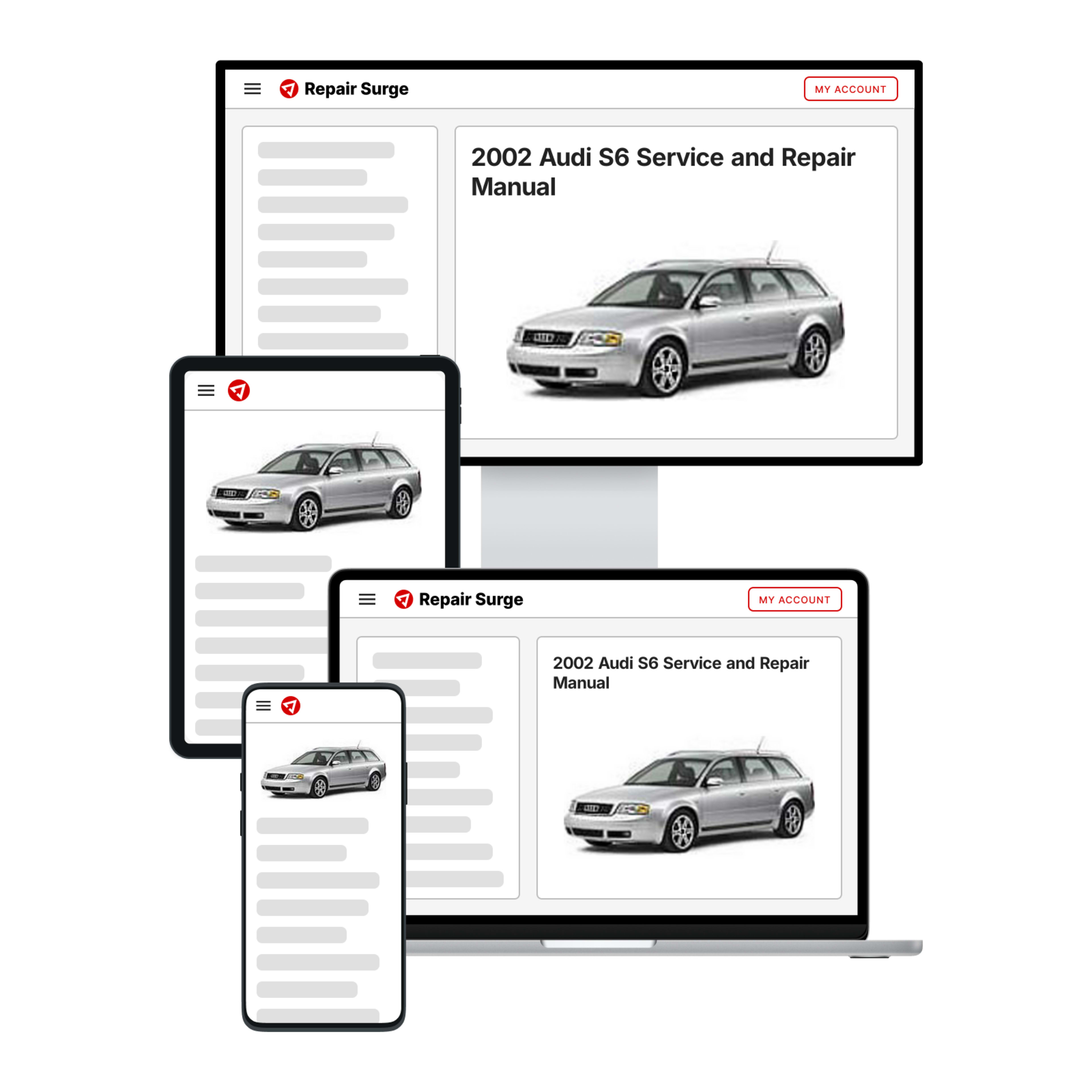 2002 Audi S6 service and repair manual hero image