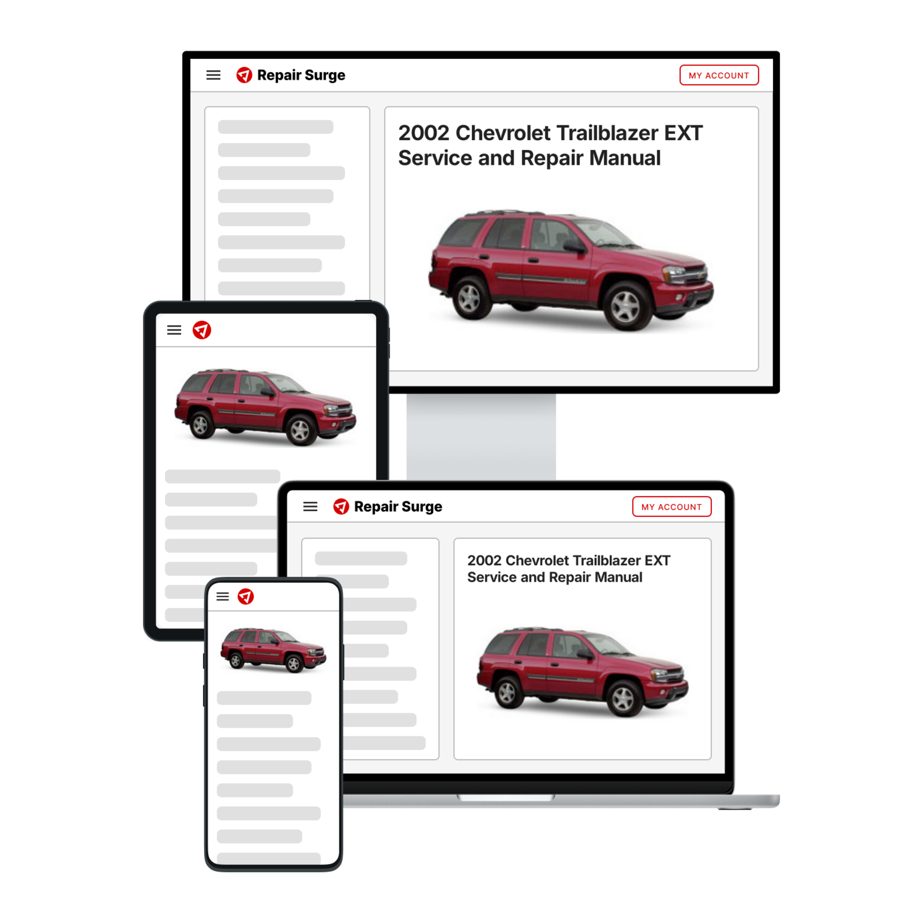 2002 Chevrolet Trailblazer EXT service and repair manual hero image