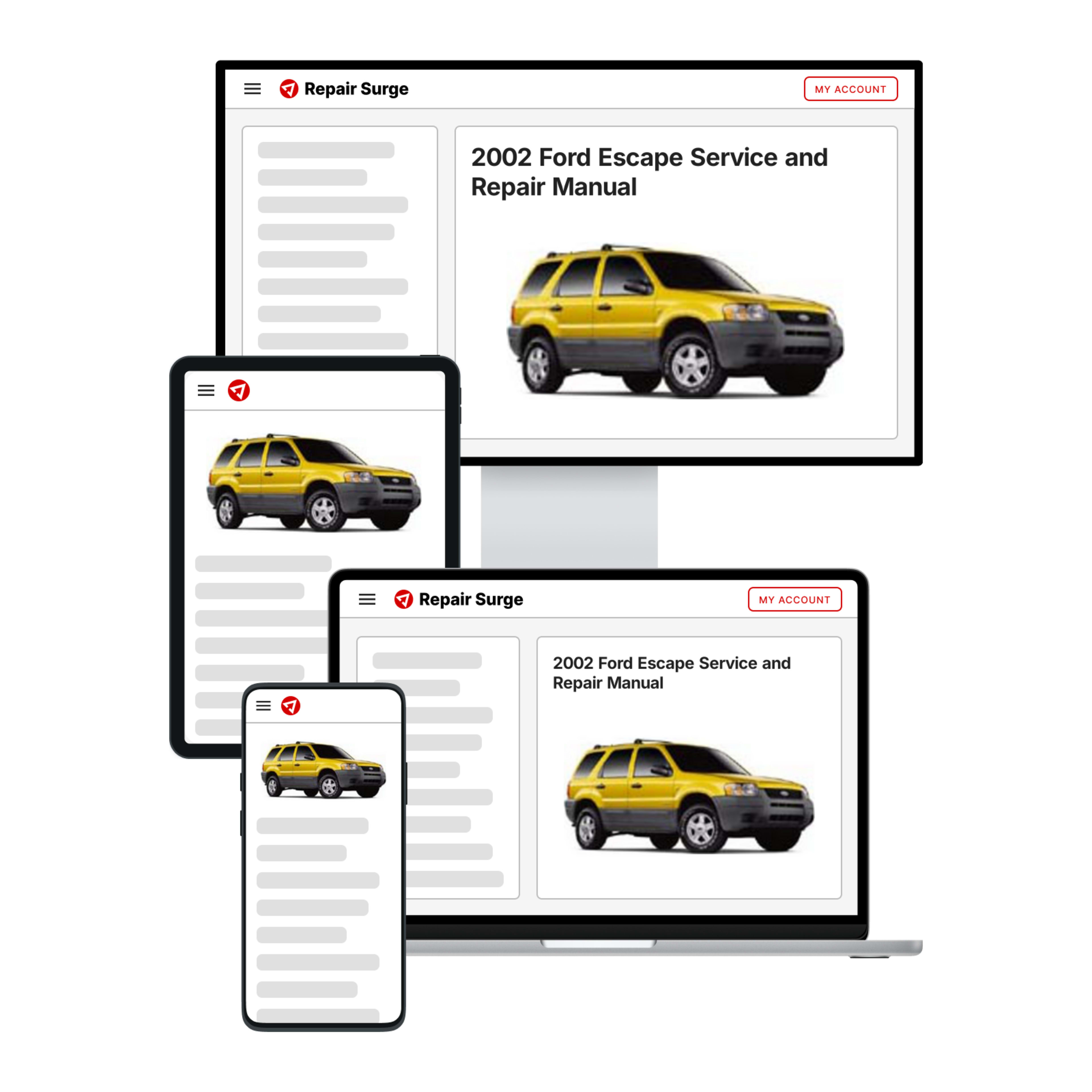 2002 Ford Escape service and repair manual hero image