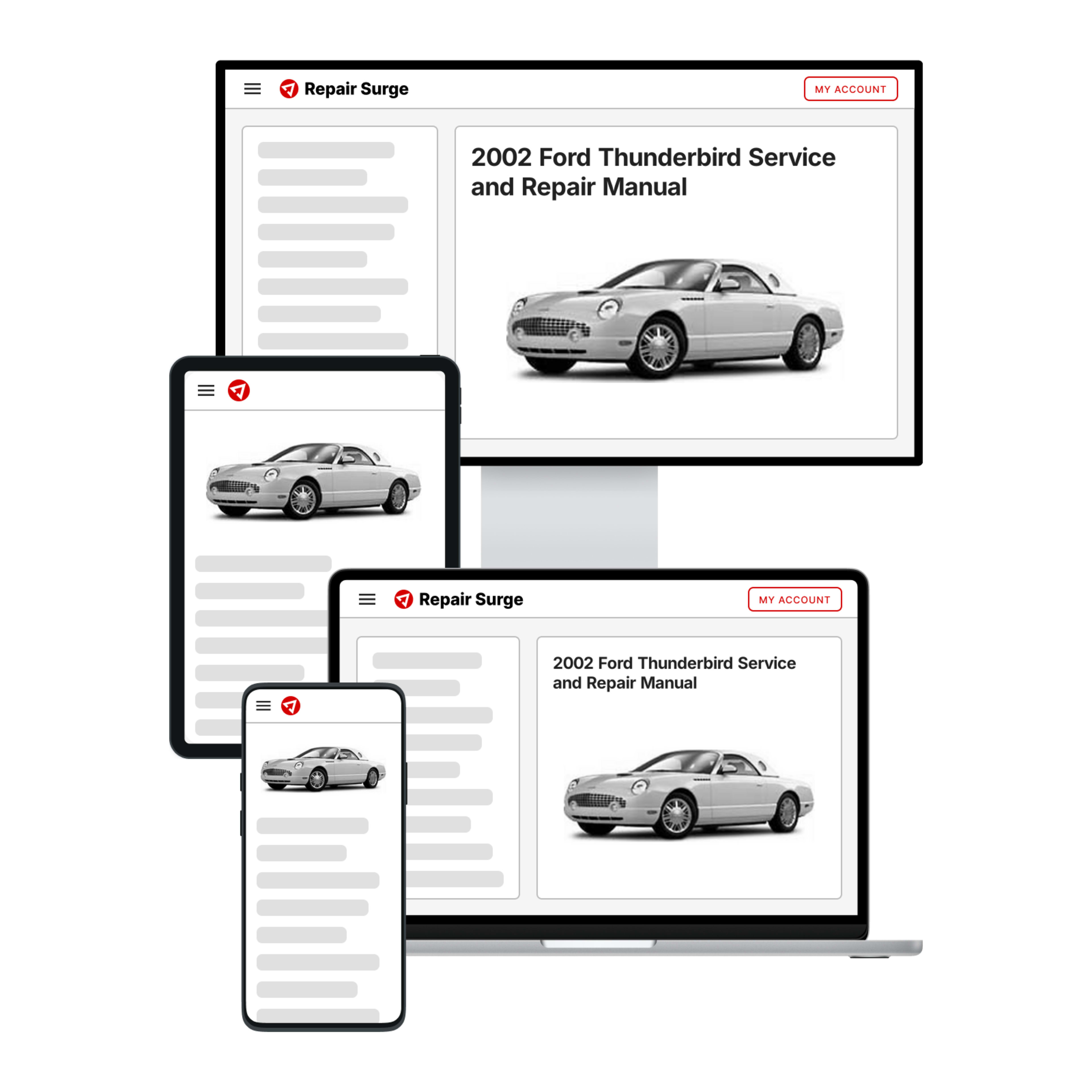 2002 Ford Thunderbird service and repair manual hero image