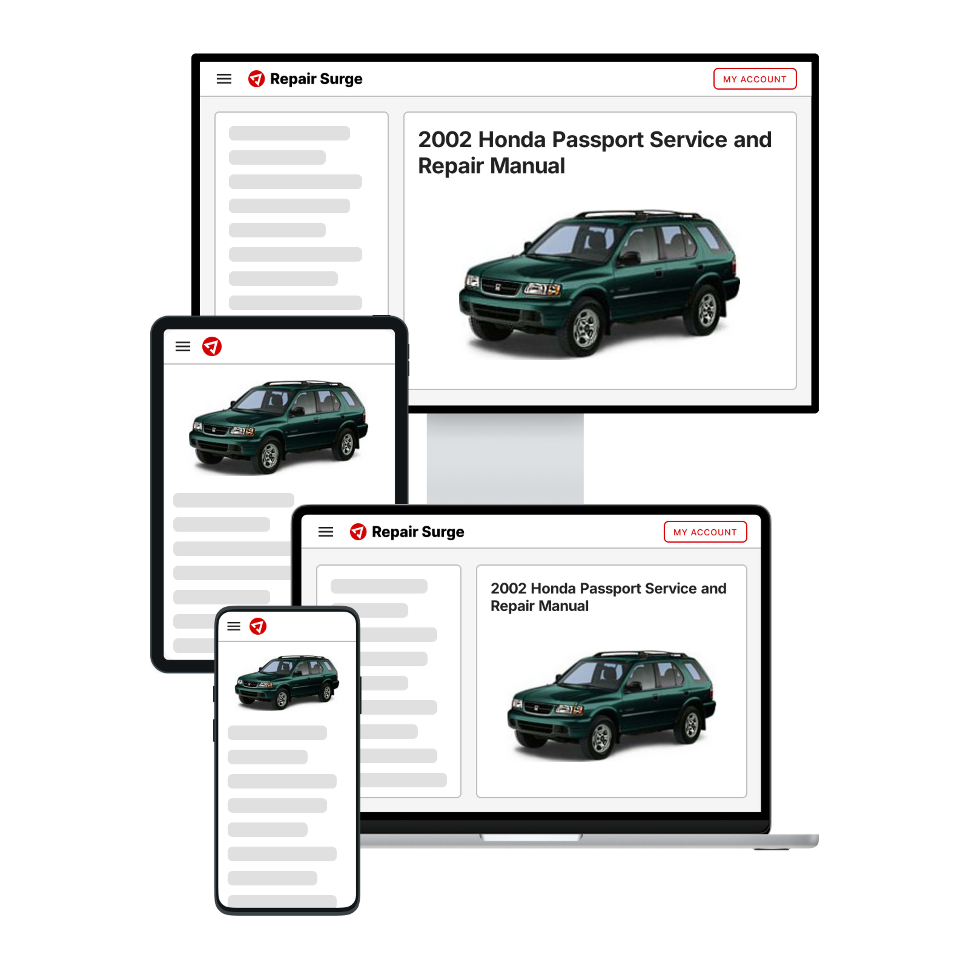 2002 Honda Passport service and repair manual hero image