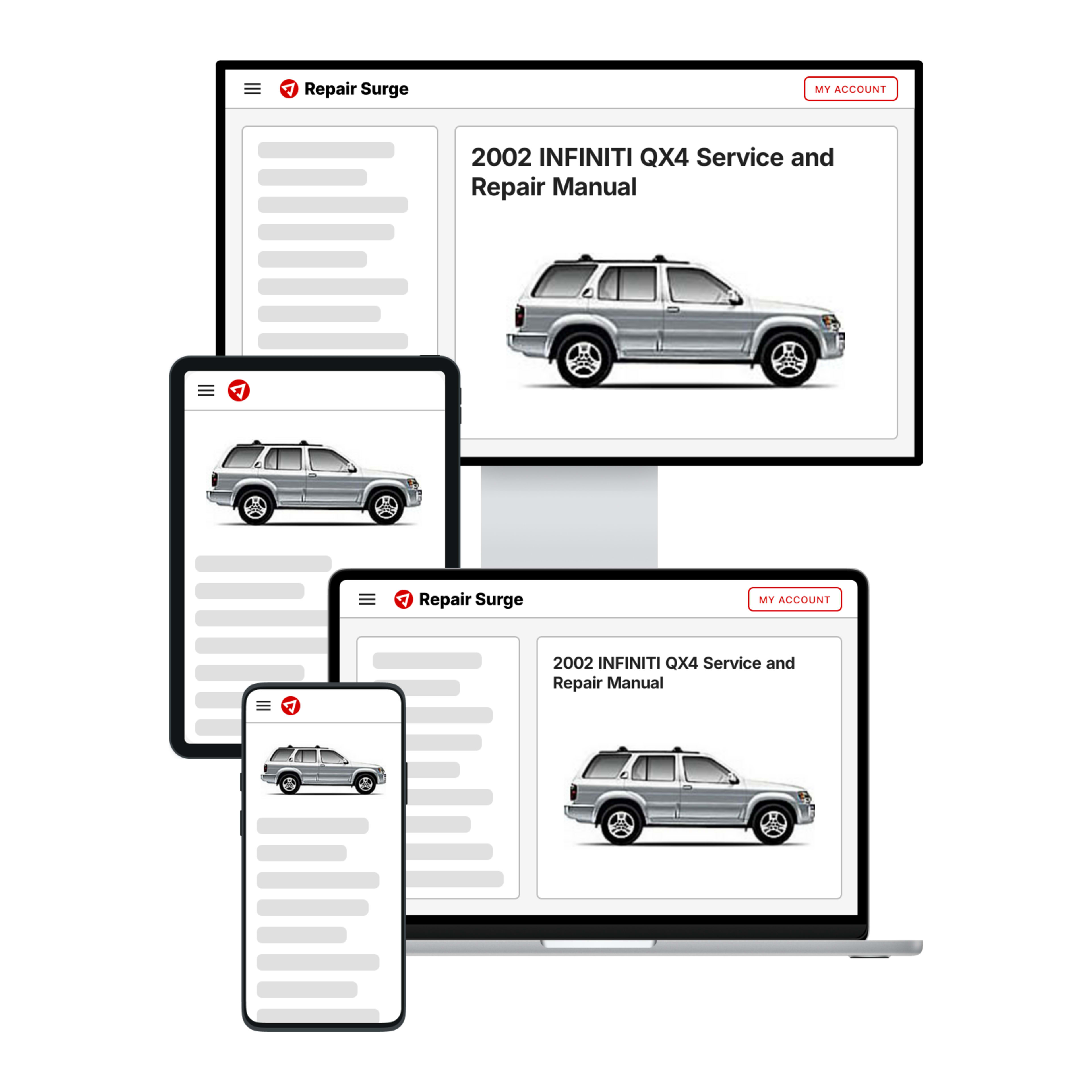 2002 INFINITI QX4 service and repair manual hero image