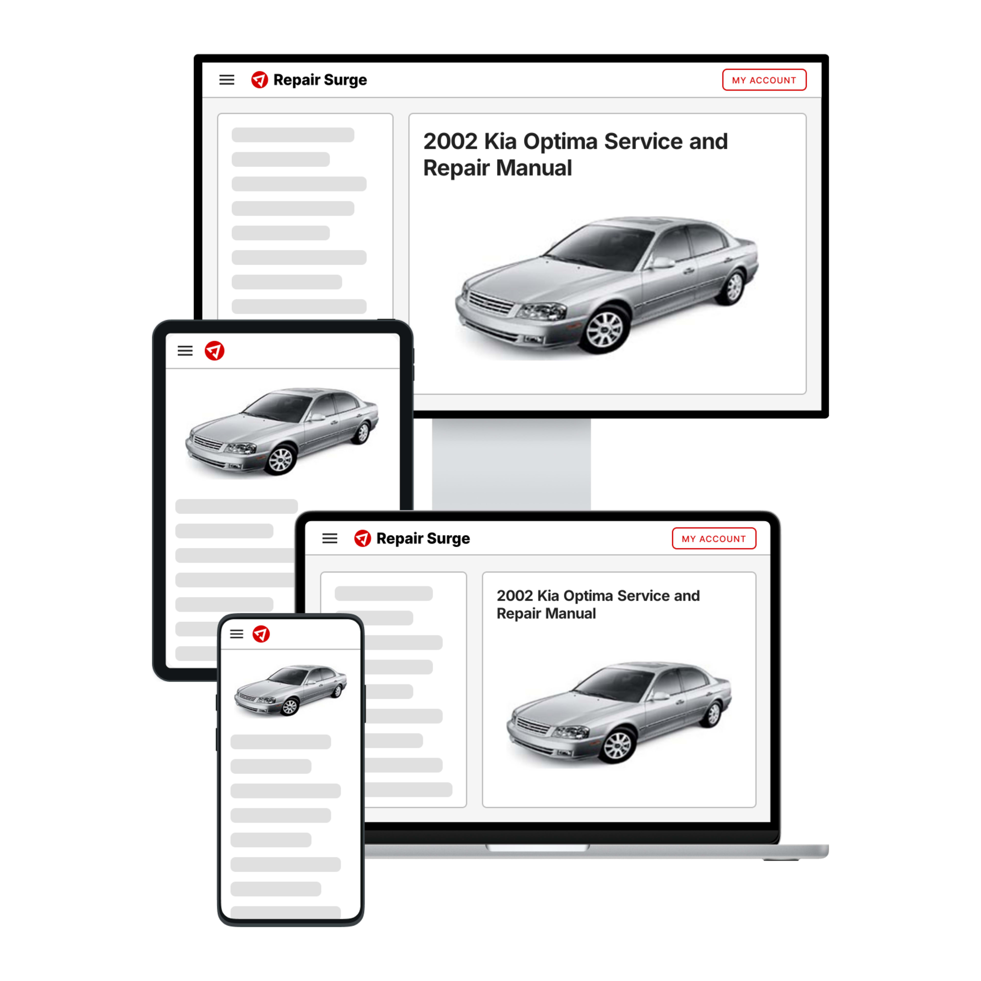 2002 Kia Optima service and repair manual hero image