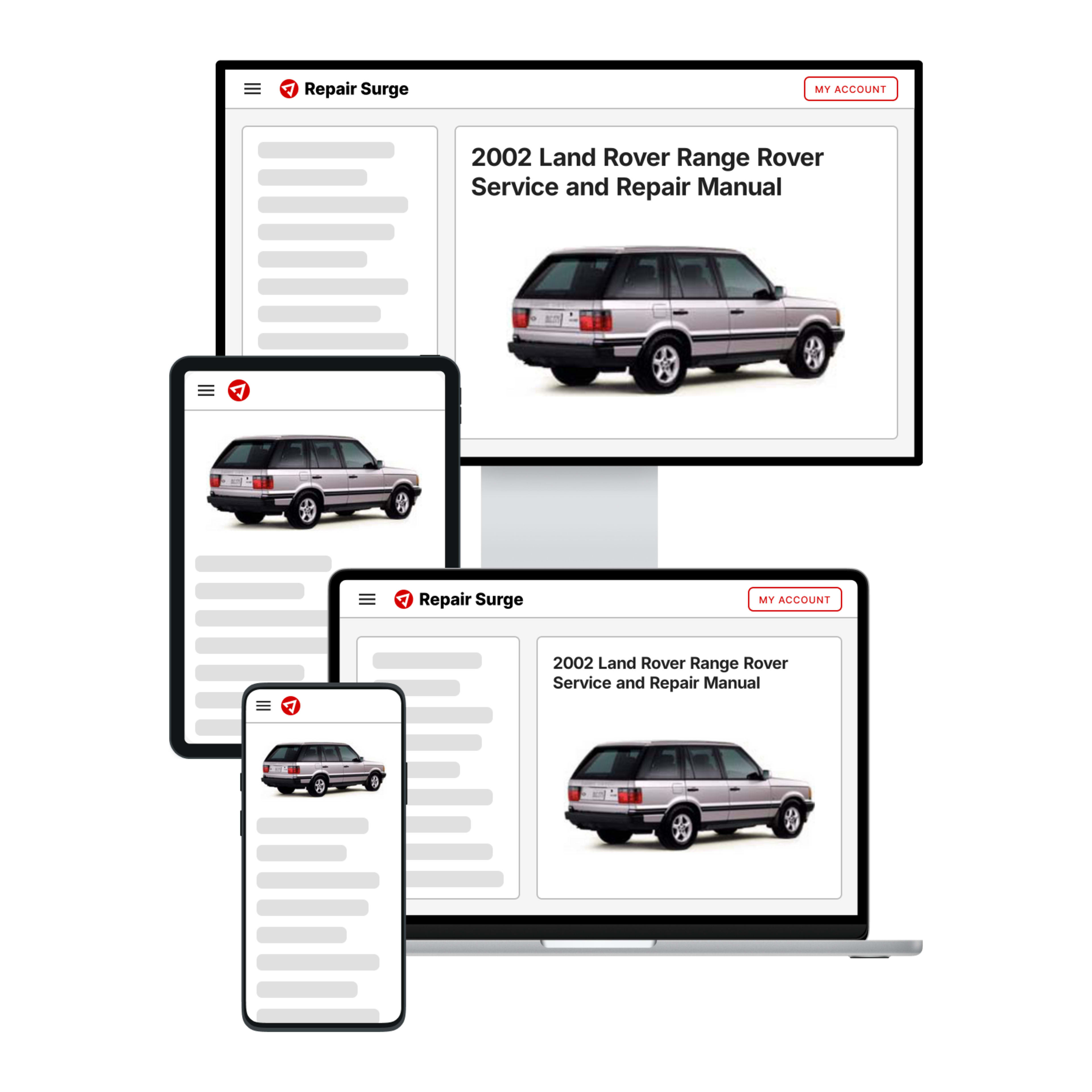 2002 Land Rover Range Rover service and repair manual hero image