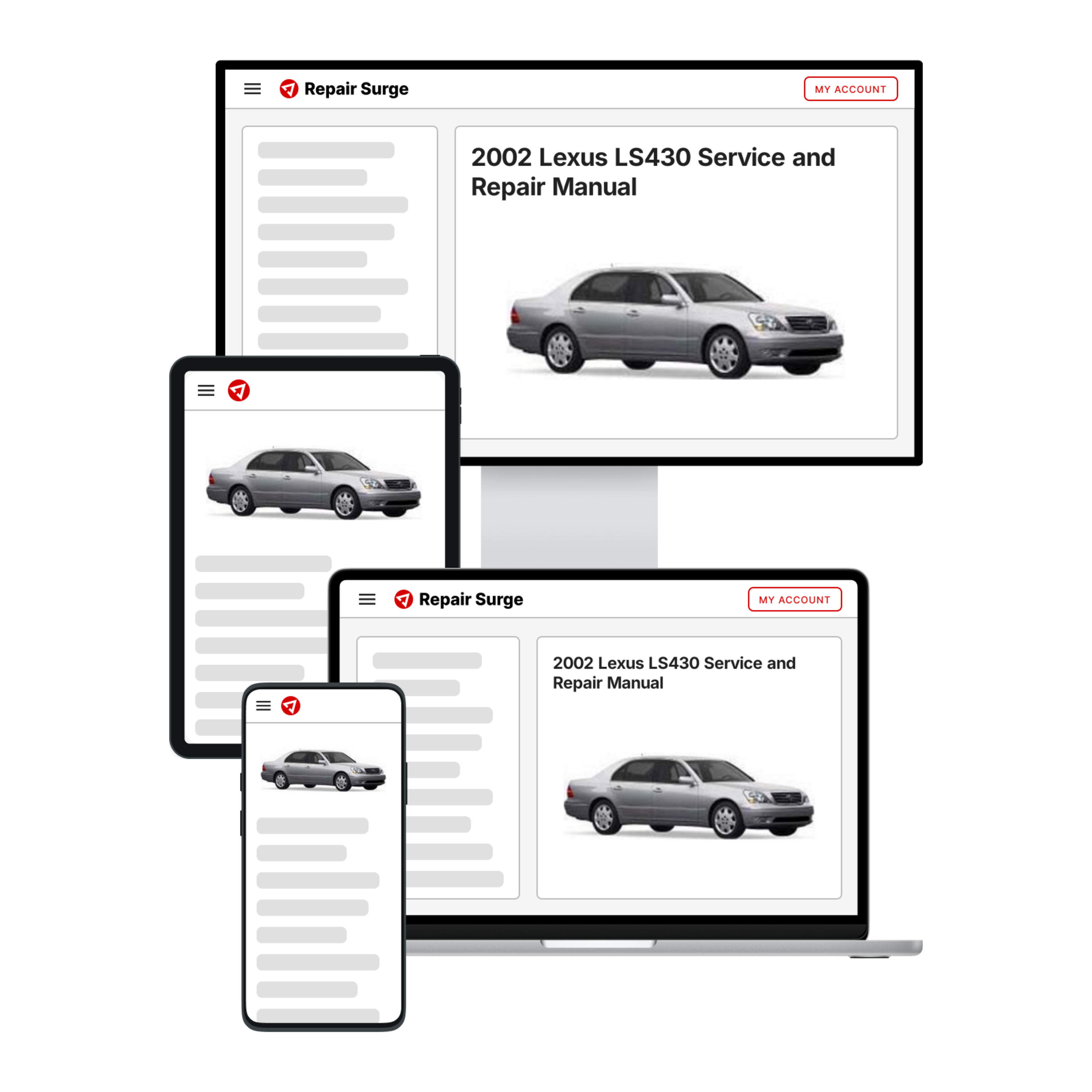 2002 Lexus LS430 service and repair manual hero image