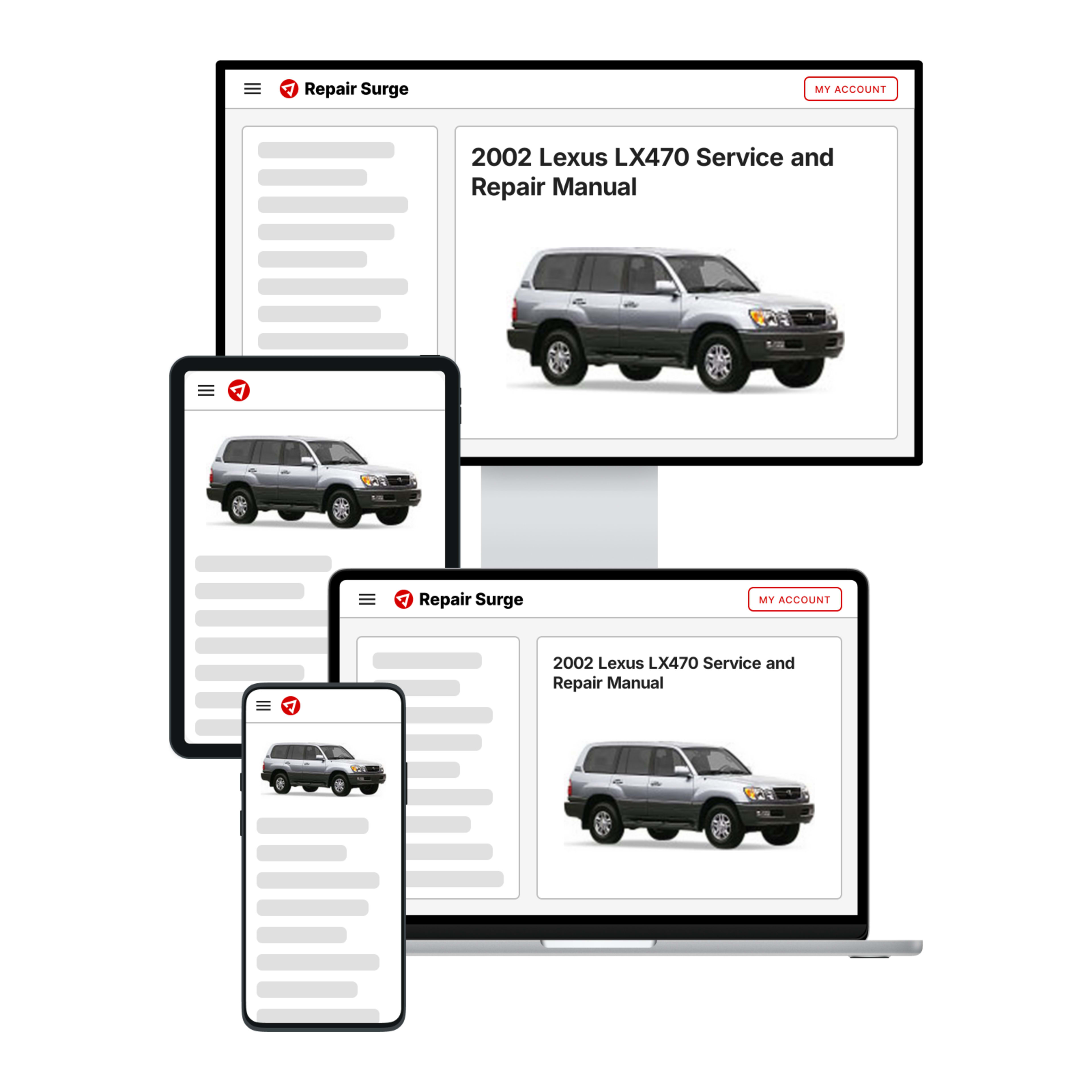2002 Lexus LX470 service and repair manual hero image