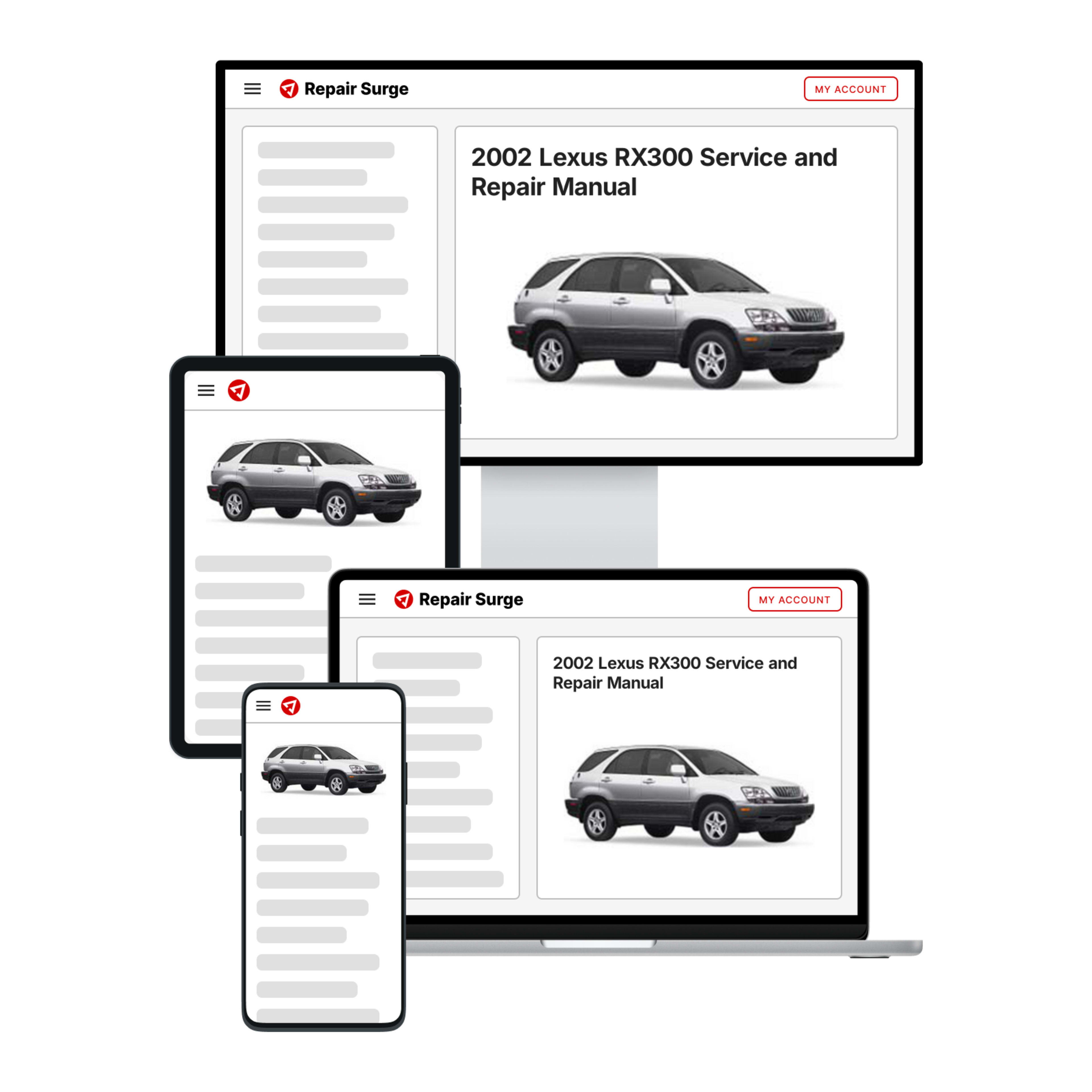 2002 Lexus RX300 service and repair manual hero image