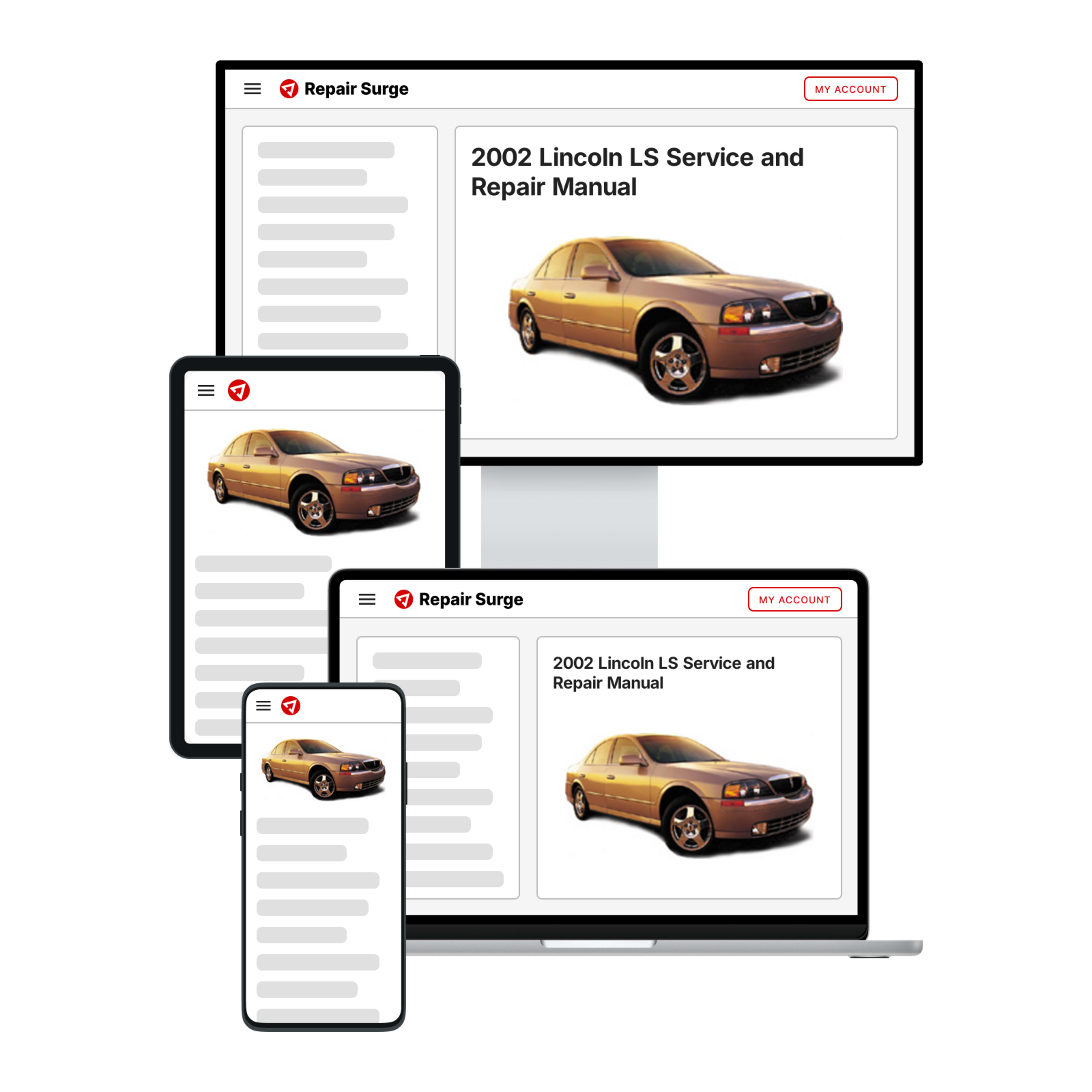 2002 Lincoln LS service and repair manual hero image
