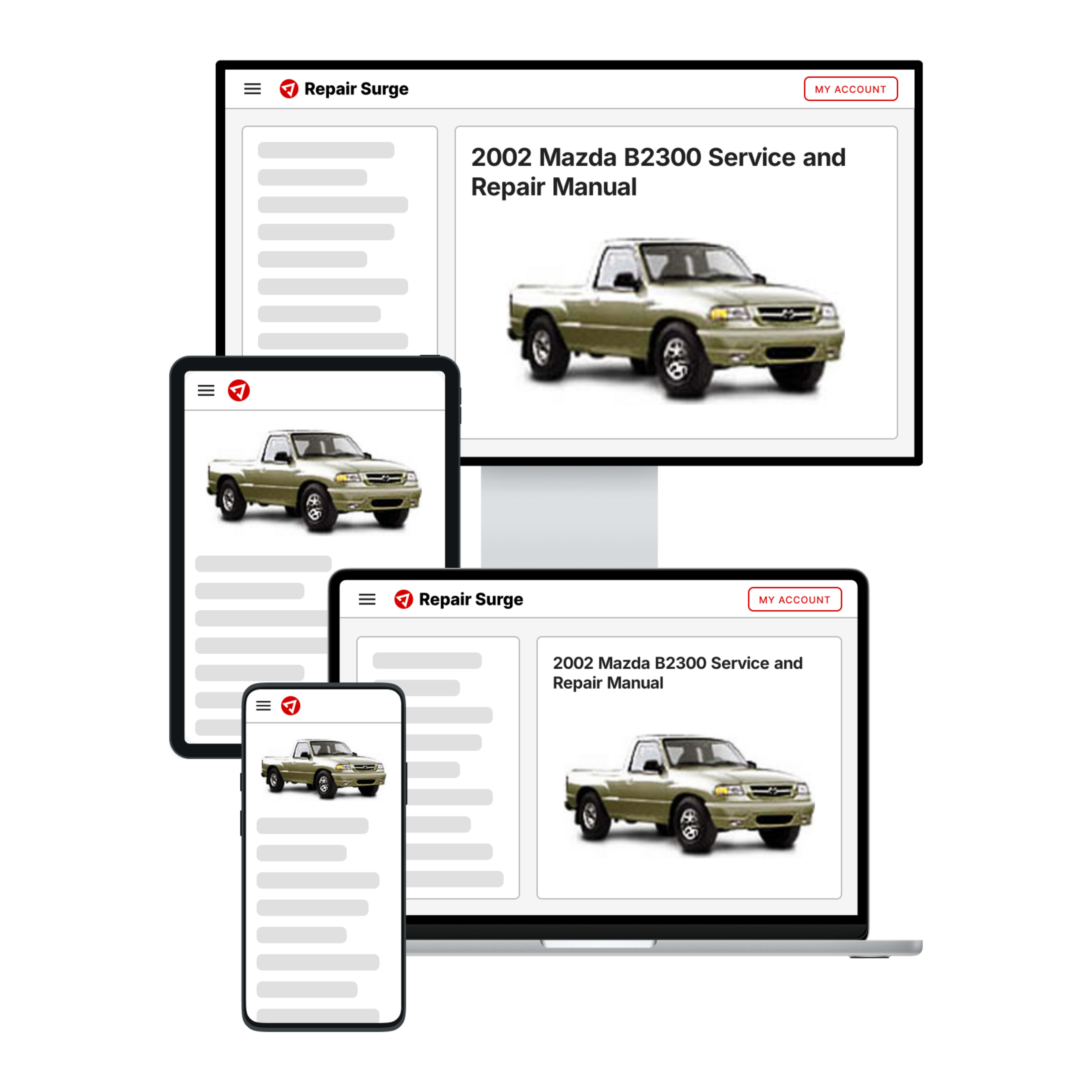 2002 Mazda B2300 service and repair manual hero image