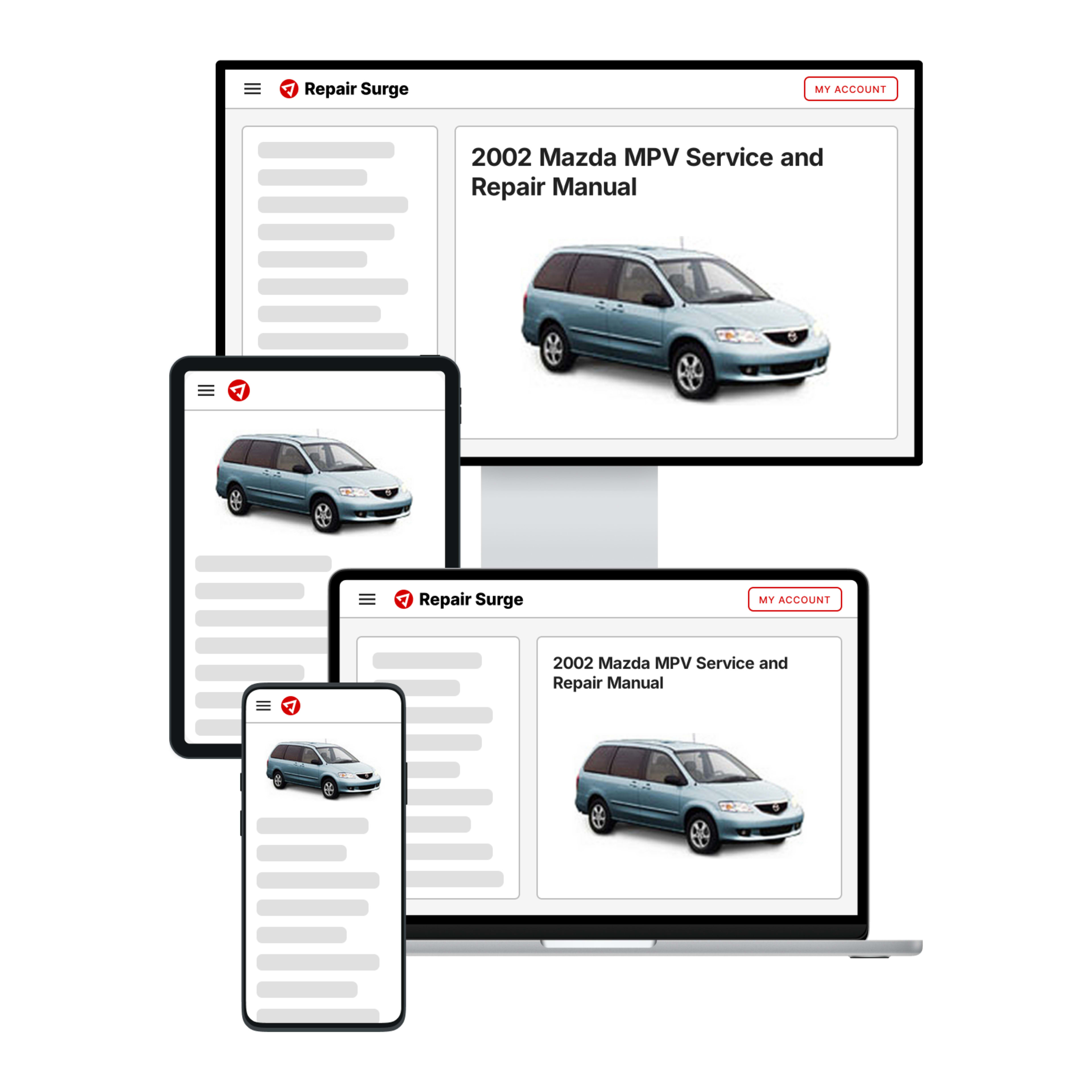 2002 Mazda MPV service and repair manual hero image
