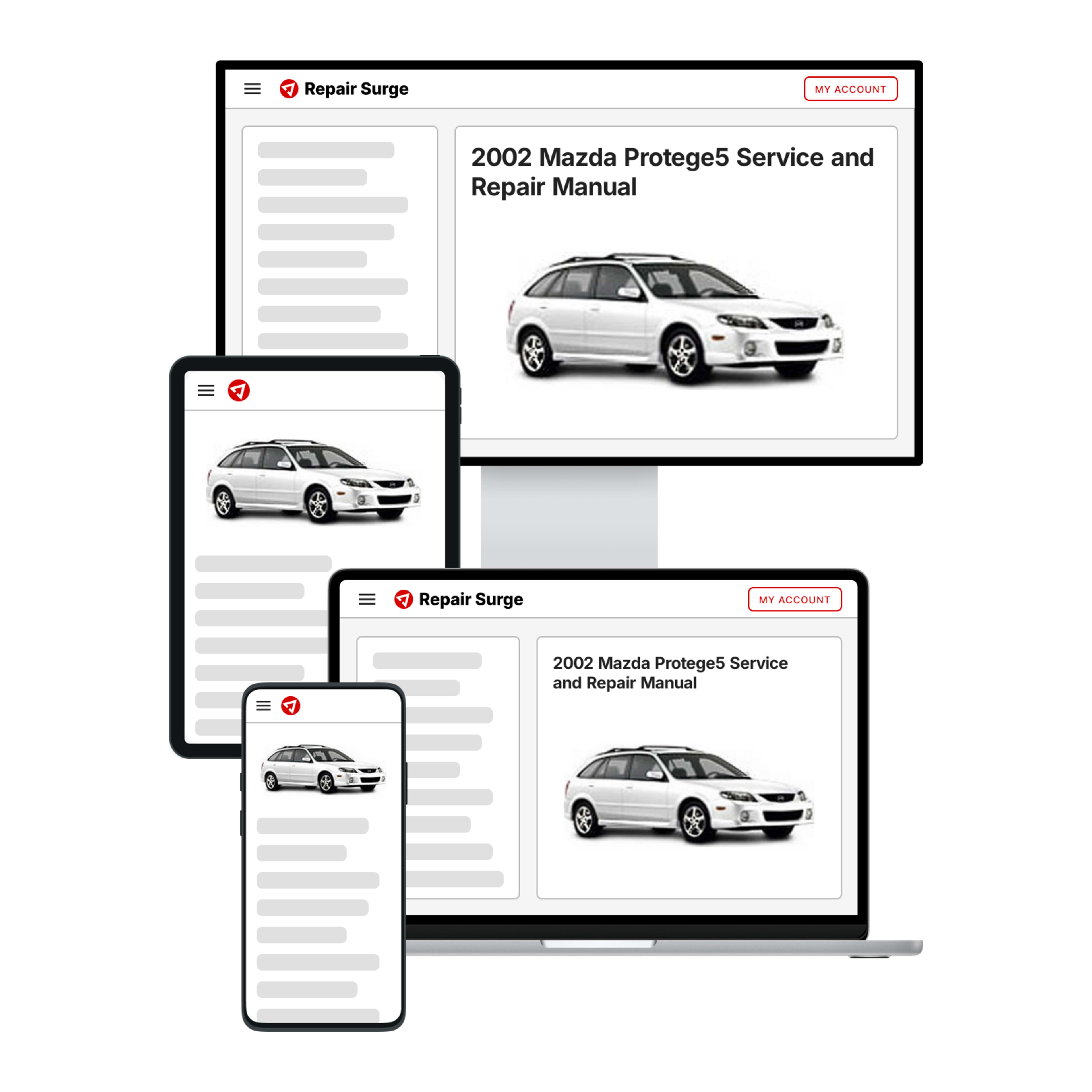 2002 Mazda Protege5 service and repair manual hero image